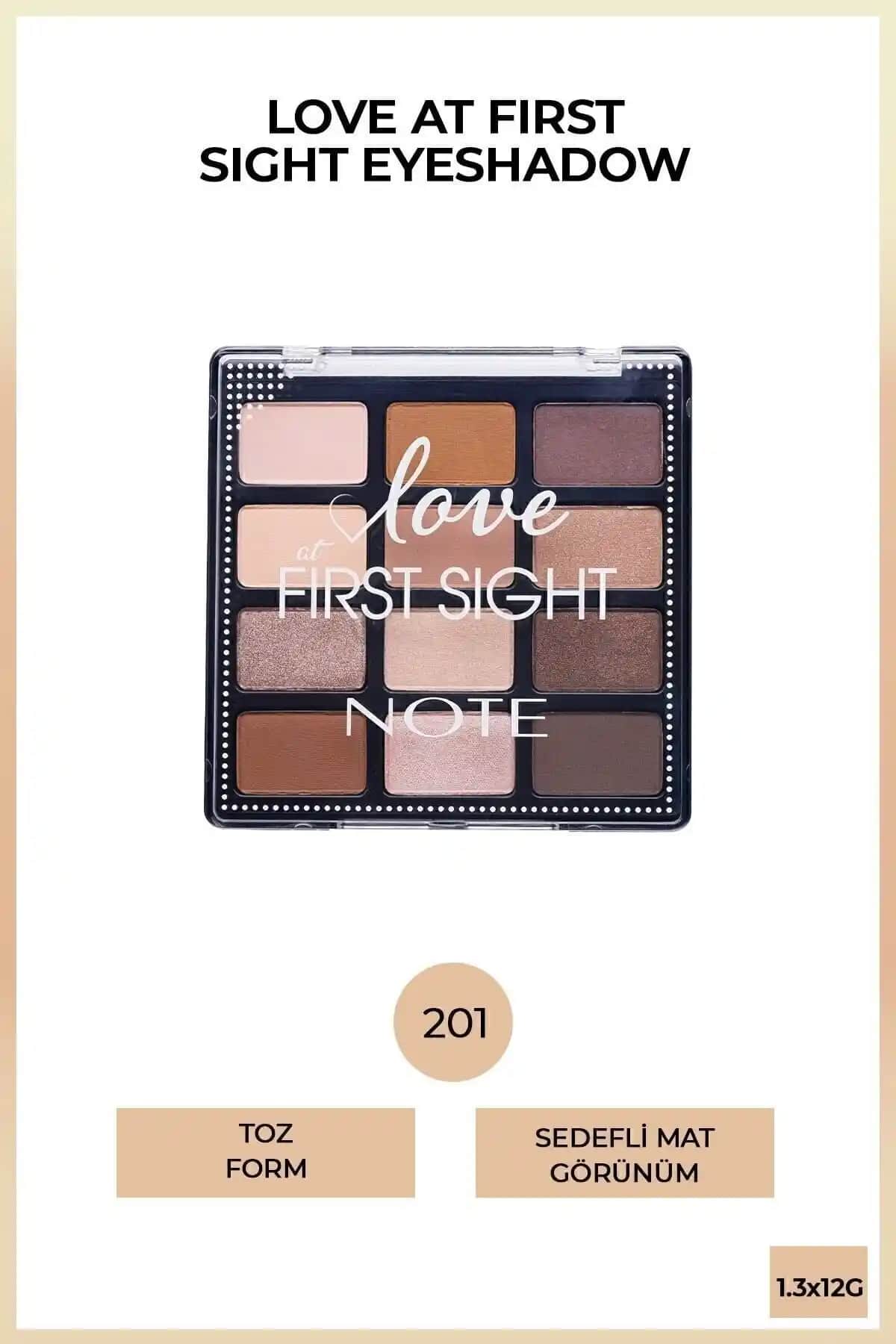 Note Cosmetics Love At First Sight Eyeshadow Paleti Geniş Renk Yelpazesi ve Yüksek Pigmentasyon