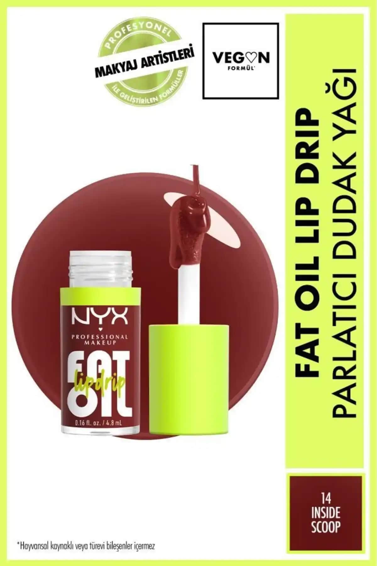 NYX Fat Oil Lip Drip Dudak Yağı: Doğal Parlaklık ve Yoğun Nemlendirme İçin Uygun
