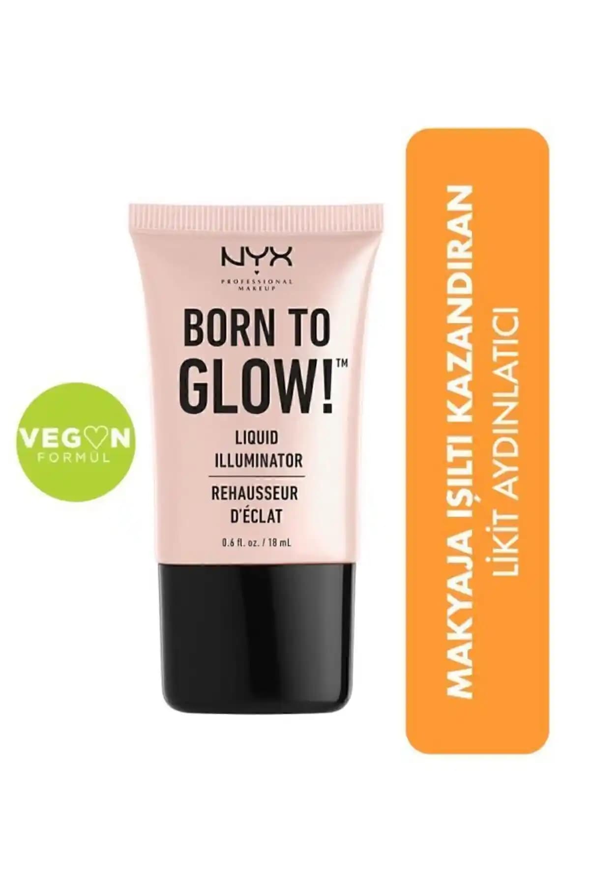 NYX Profesyonel Likit Aydınlatıcı Doğal Parlaklık İçin Born To Glow 18 ml