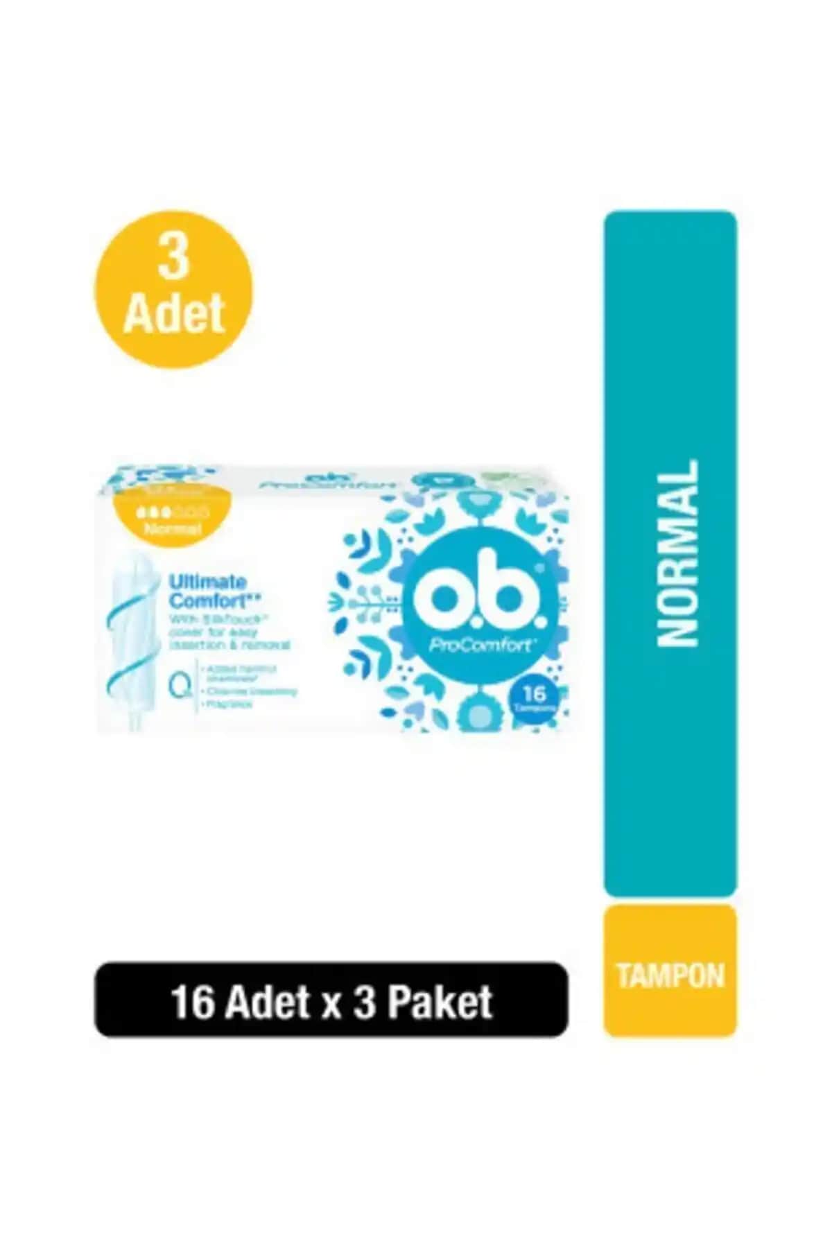 O.b Tampon Normal 16'lı X3: Güvenilir ve Konforlu Günlük Kullanım Tamponu