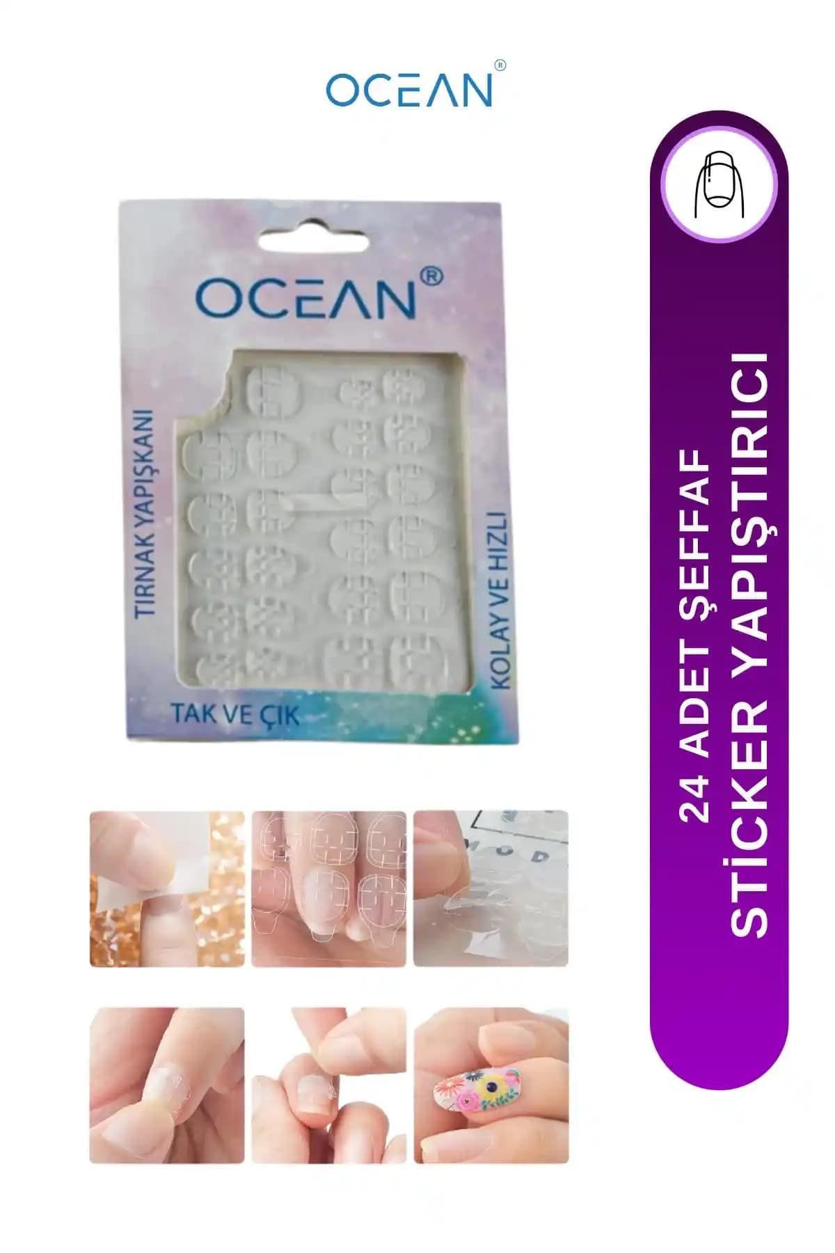 Ocean 24'lü Şeffaf Tırnak Yapıştırıcısı Sticker İncelemesi ve Kullanım Özellikleri