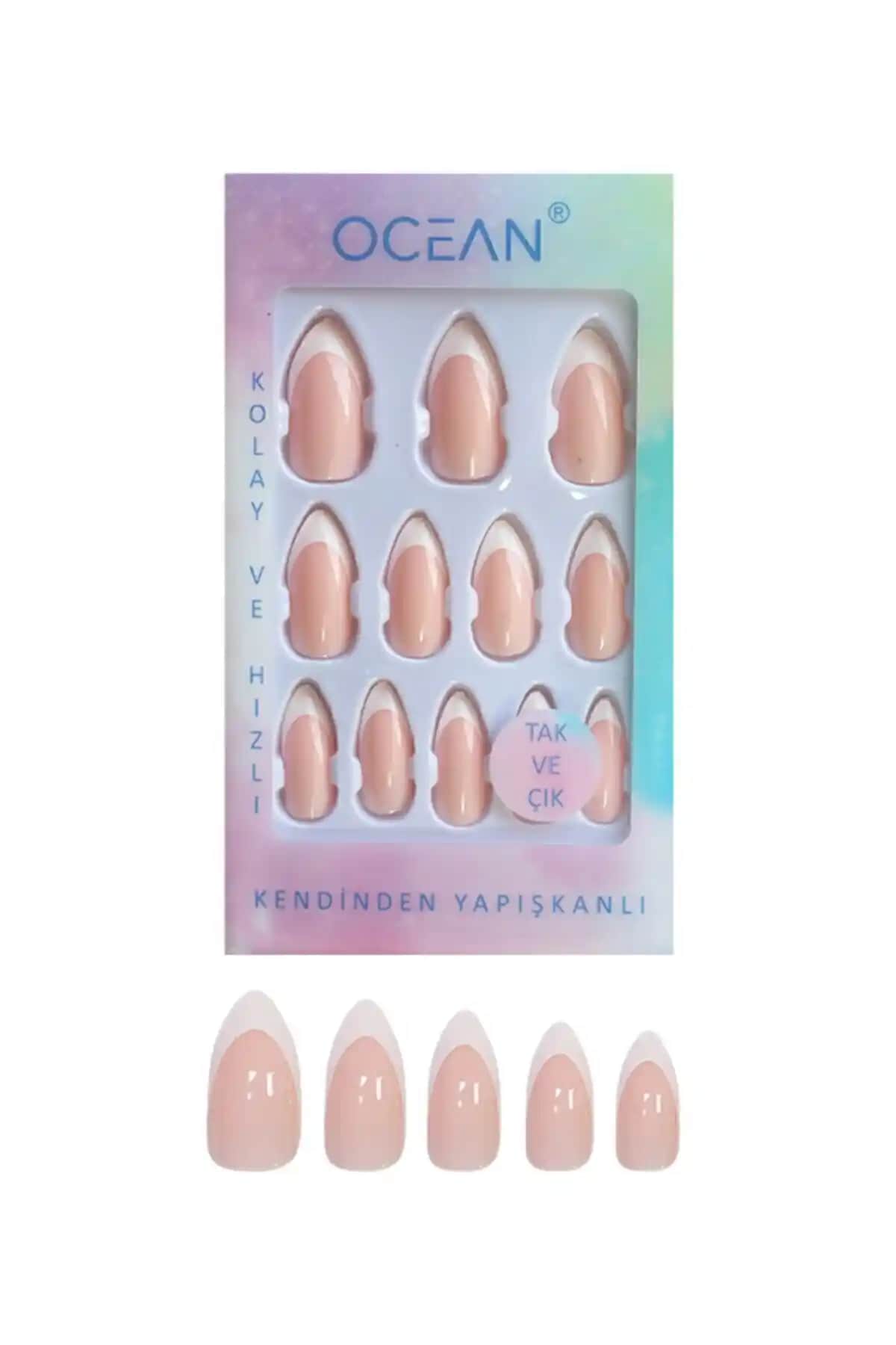 Ocean Takma Tırnak Kendinden Yapışkanlı Pratik Kullanım ve Estetik Görünüm