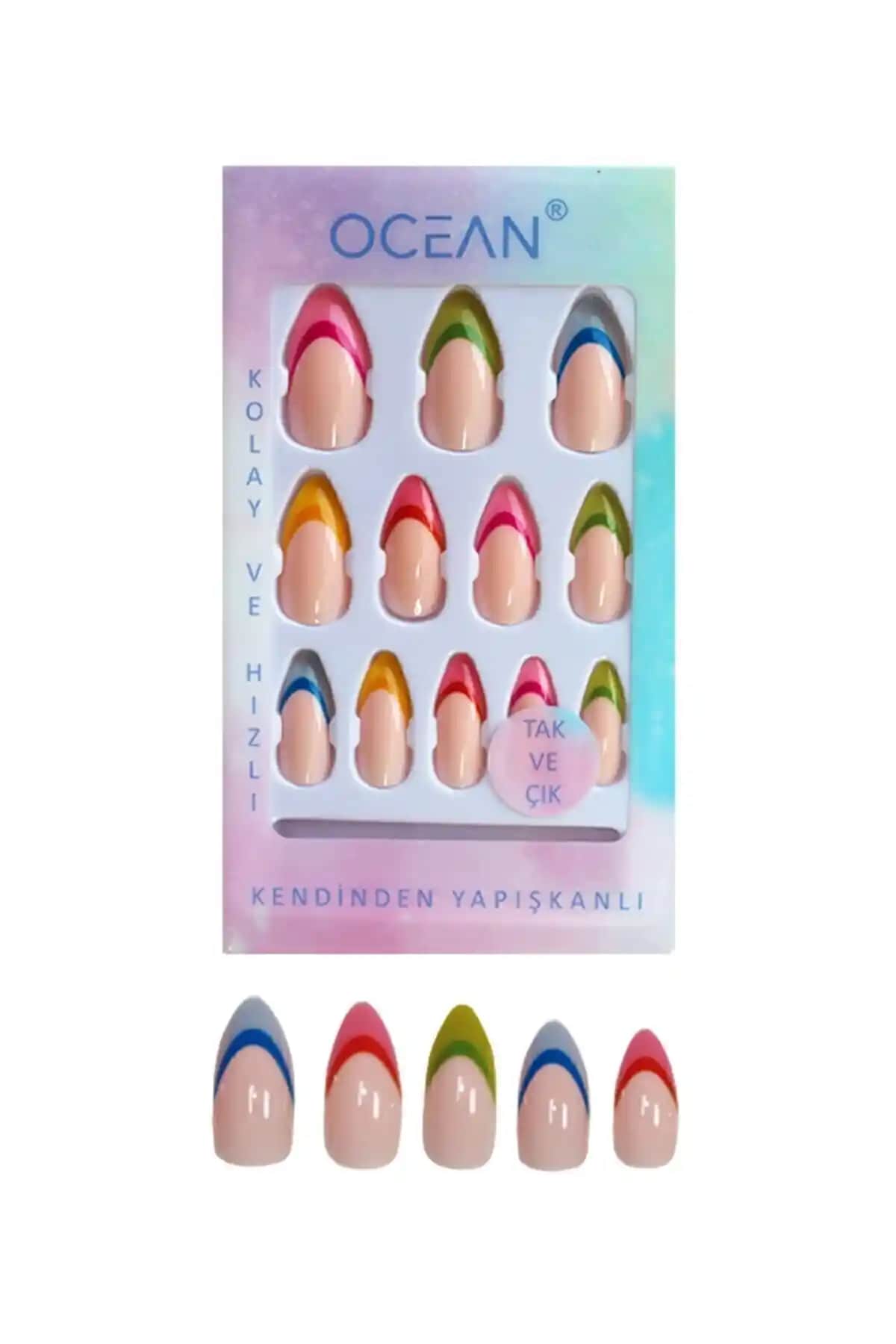 Ocean Takma Tırnak Kendinden Yapışkanlı Pratik ve Şık Günlük Kullanım için