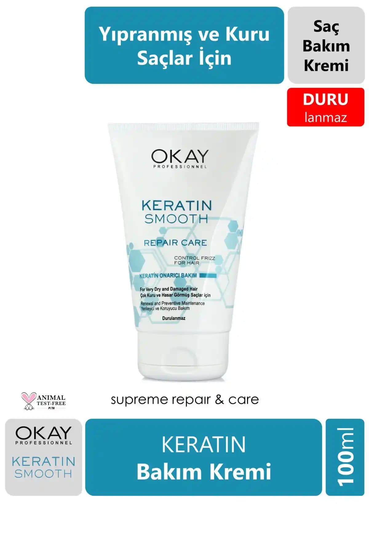 OKAYPROFESSIONNEL Keratin Smooth Onarıcı Saç Bakım Kremi İncelemesi ve Kullanıcı Yorumları