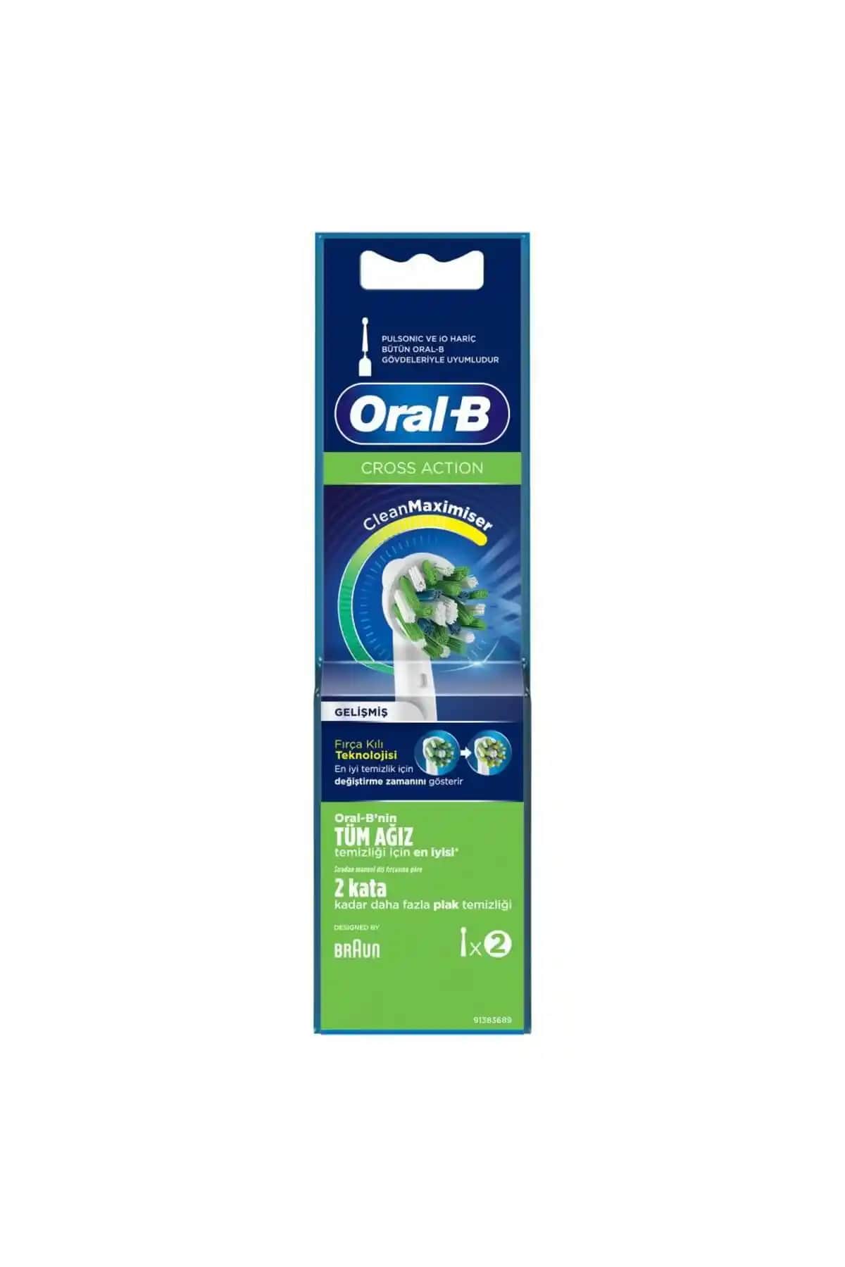 Oral-B Clean Maximiser Cross Action Yedek Diş Fırçası Başlığı 2'li Paket