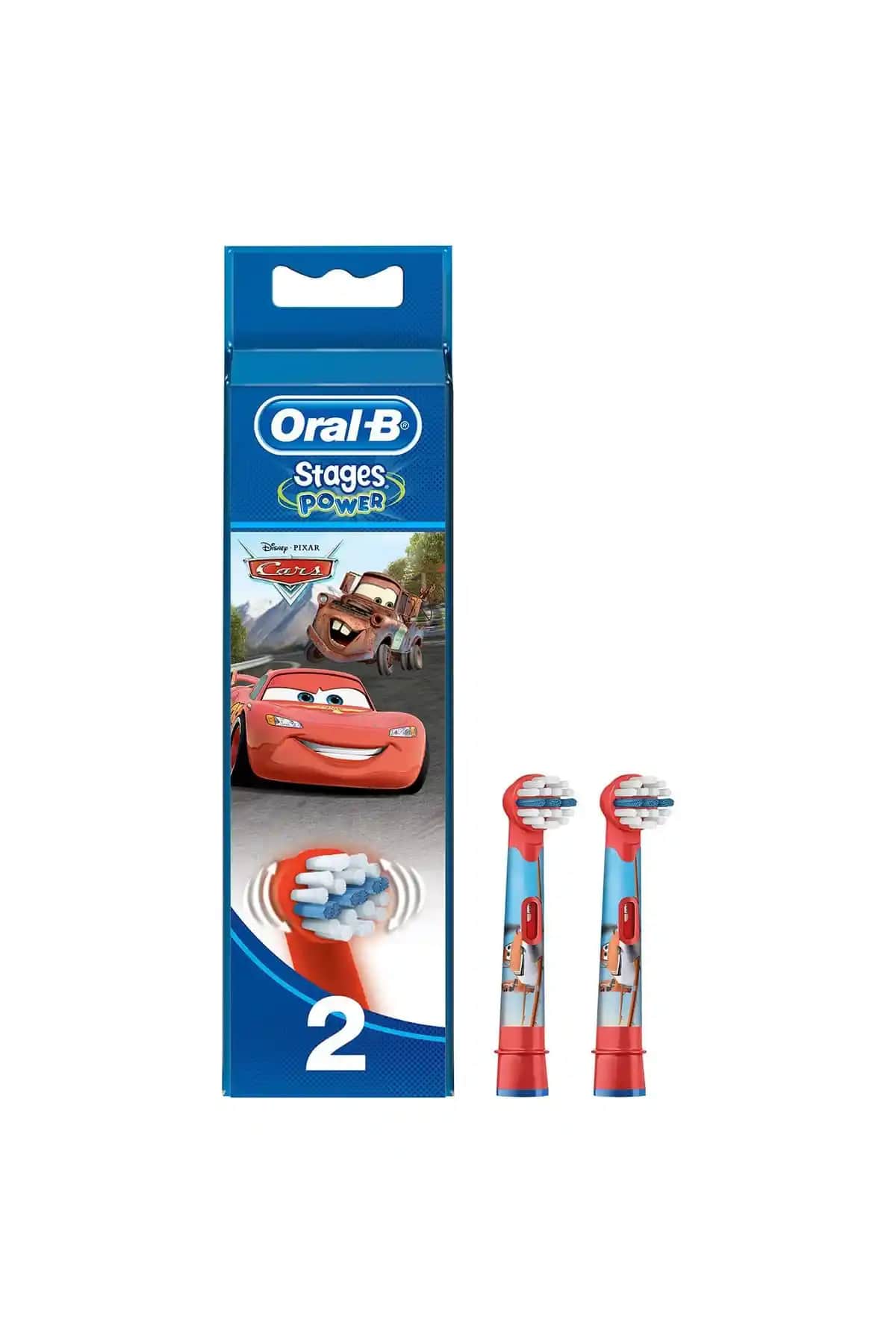 Oral-B Stages Çocuklar İçin Yedek Diş Fırçası Başlığı Cars 2 Güvenli ve Etkili Temizlik