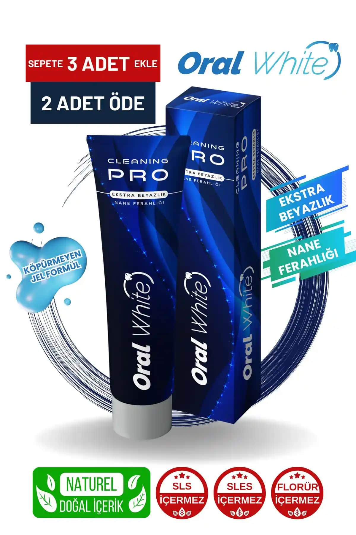 Oral White Cleaning Pro Ekstra Beyazlık Nane Ferahlığı ile Günlük Ağız Bakımında Yeni Bir Dönem