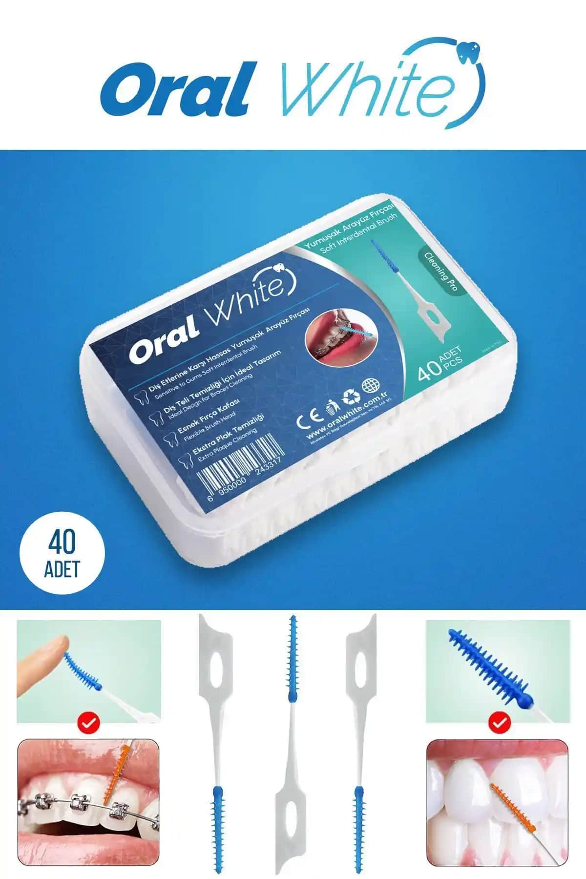 Oral White Soft Arayüz Fırçası: Metal İçermeyen, Etkili Diş ve Teller Arası Temizlik
