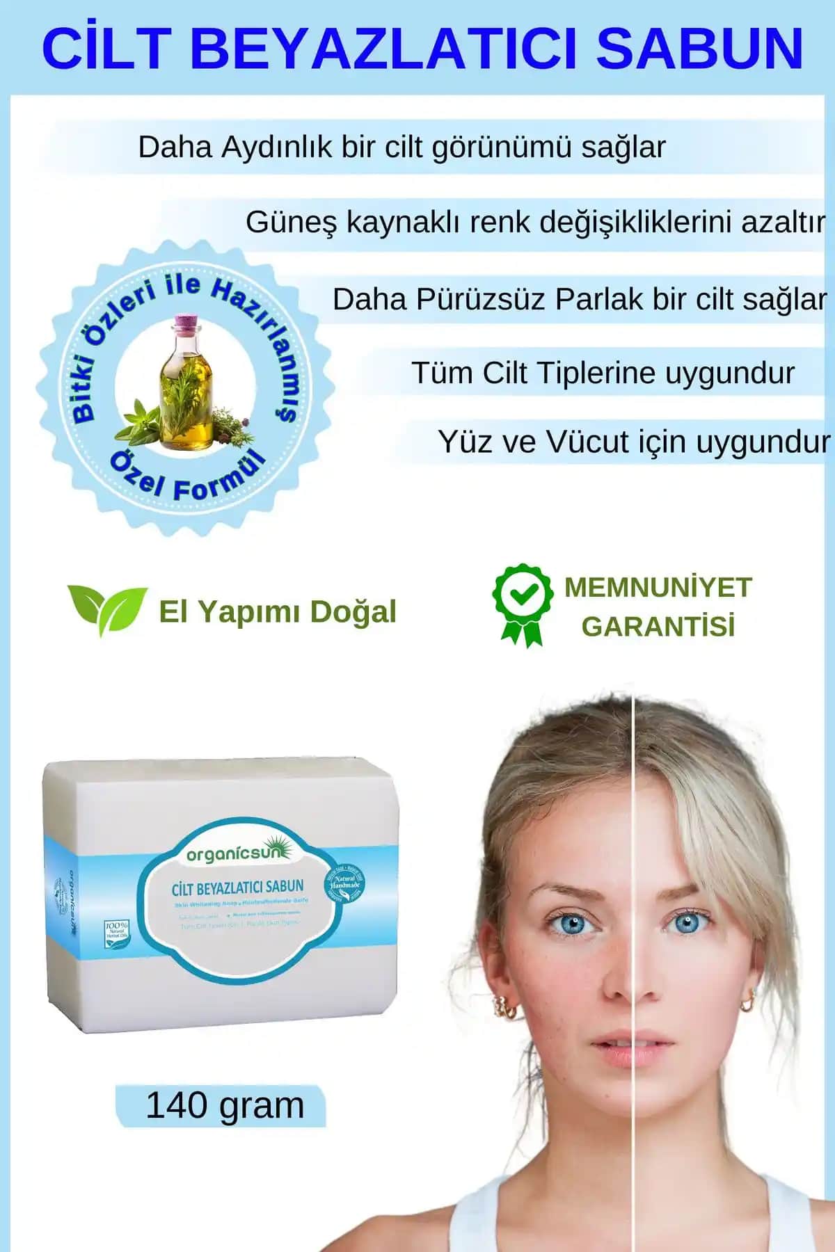 Organicsun Doğal Cilt Beyazlatıcı Sabun ile Sağlıklı ve Parlak Cilt İçin Doğal Çözüm