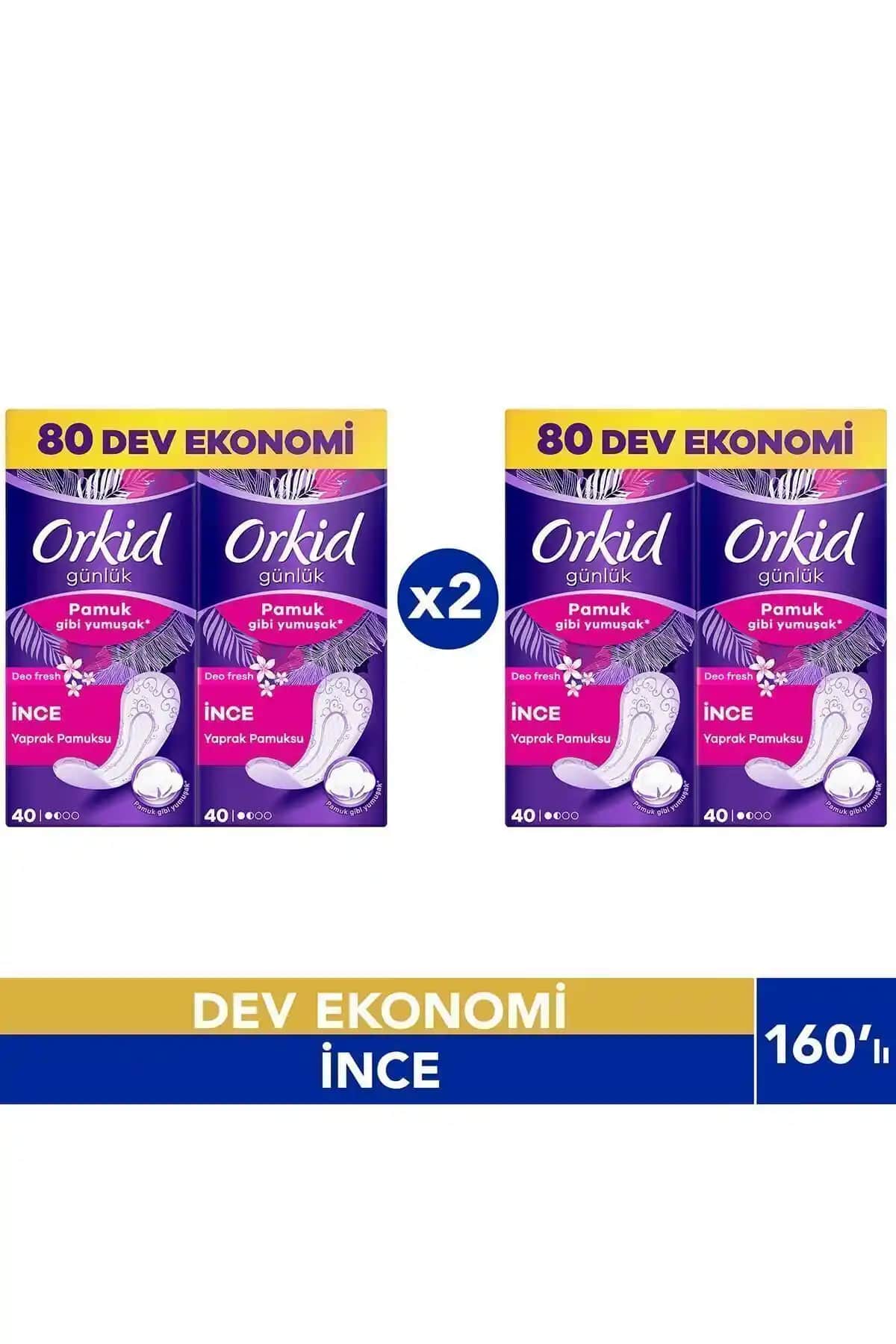 Orkid Günlük Ped İnce ve Ferahlatıcı Deo Fresh Özelliğiyle Günlük Kullanım İçin Uygun
