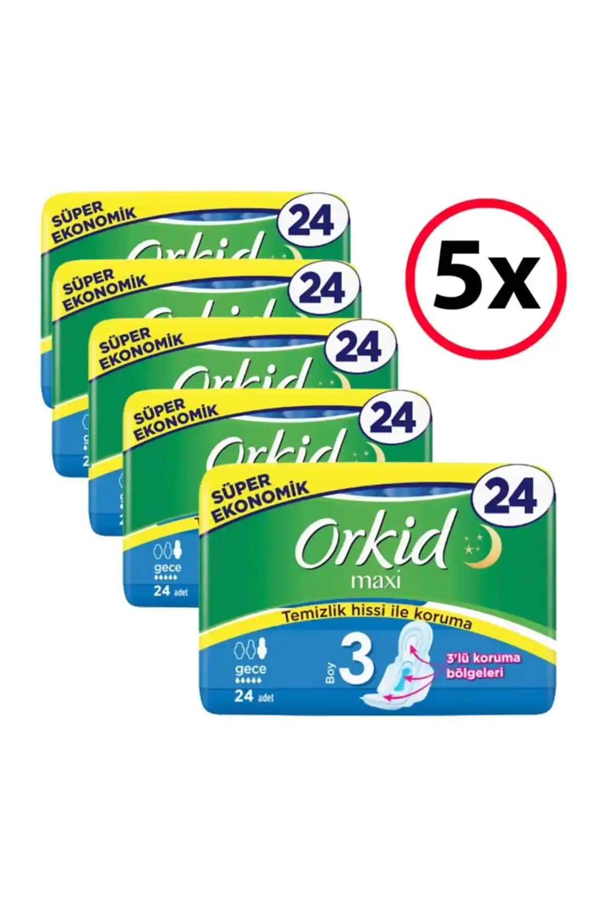 Orkid Maxi 4'lü Gece Pedleri: Yüksek Emicilik ve Hassas Cilt Uygunluğu ile Güvenli Uyku