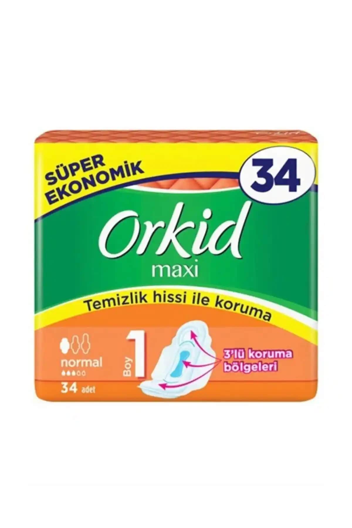 Orkid Maxi 4'lü Normal Günlük Kullanım İçin Yüksek Emicilikli ve Dayanıklı Tekstil Ürünü