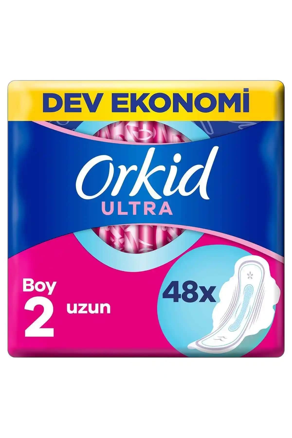 Orkid Ultra Extra Uzun Hijyenik Pedler Günlük ve Gece Kullanımı İçin Üstün Performanslı