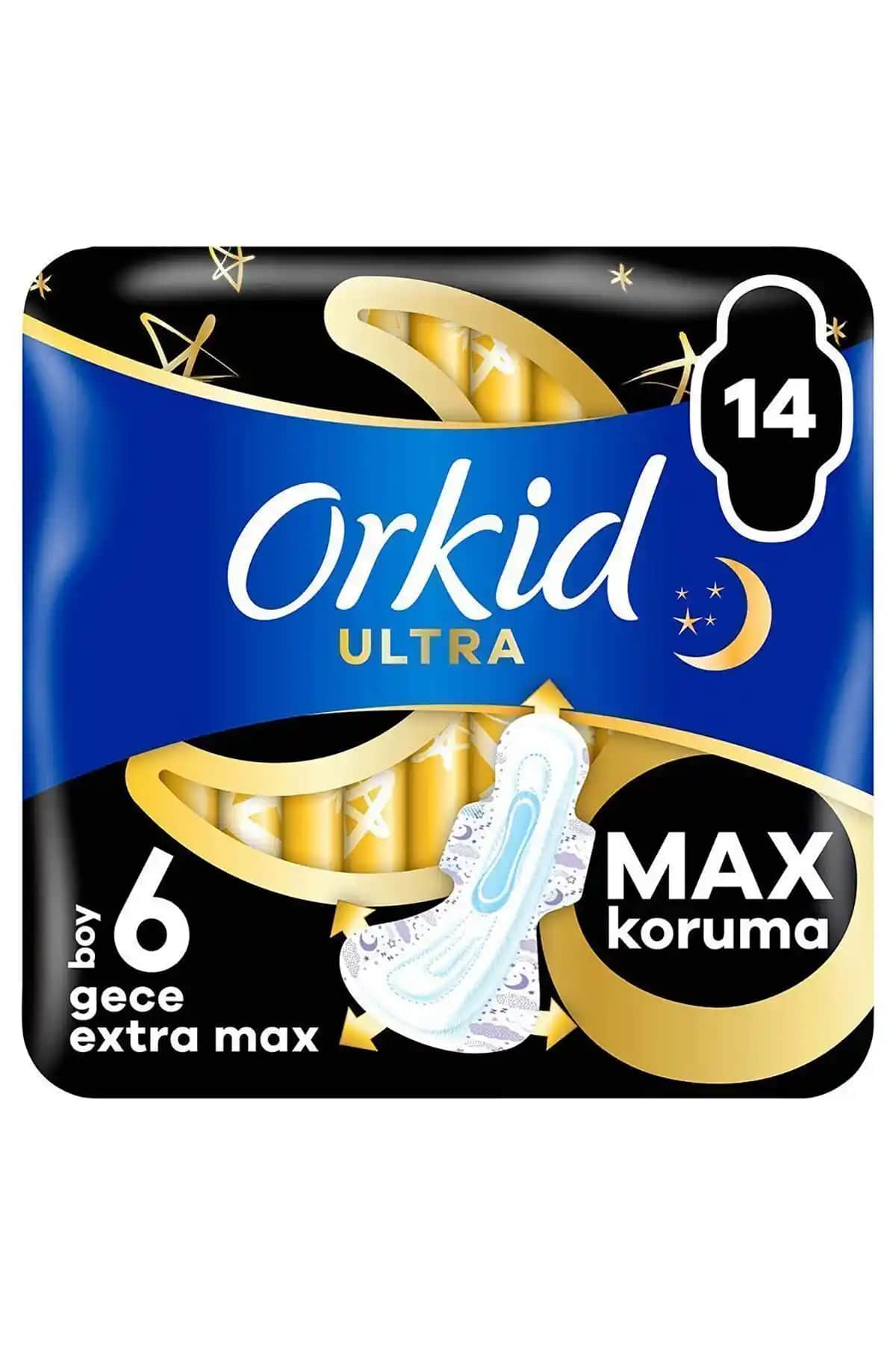Orkid Ultra Gece Ekstra Max: Yüksek Emicilikli Hijyenik Pedler ile Güvenli Gece Kullanımı