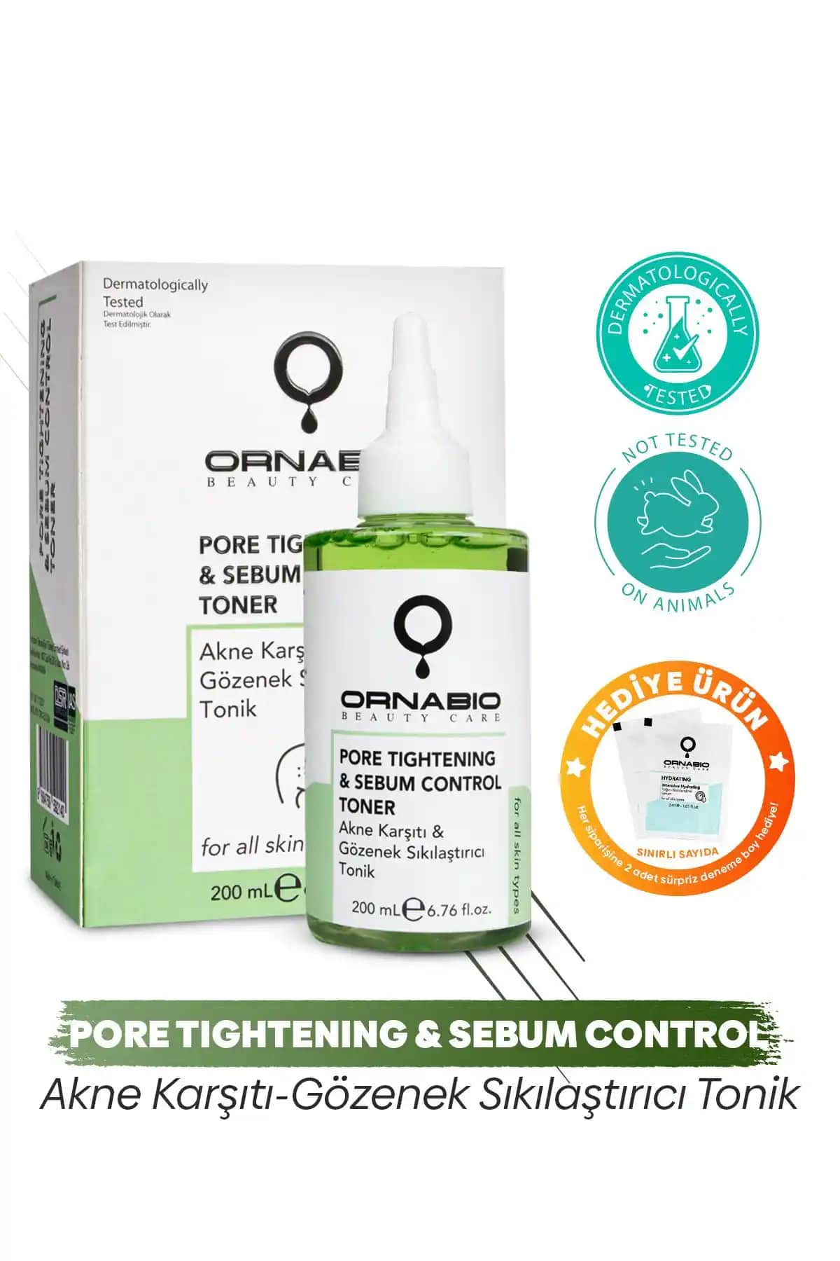 Ornabio Organik Doğal Gözenek Sıkılaştırıcı Tonik Cilt Temizliği ve Parlaklık Sağlar