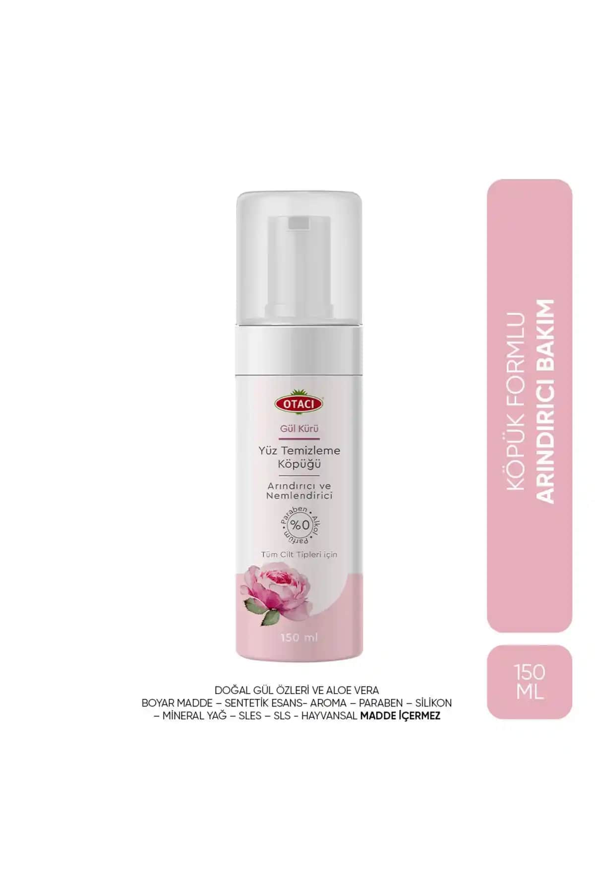 Otacı Gül Kürü Yüz Temizleme Köpüğü Doğal ve Vegan Formülüyle Hassas Ciltler İçin