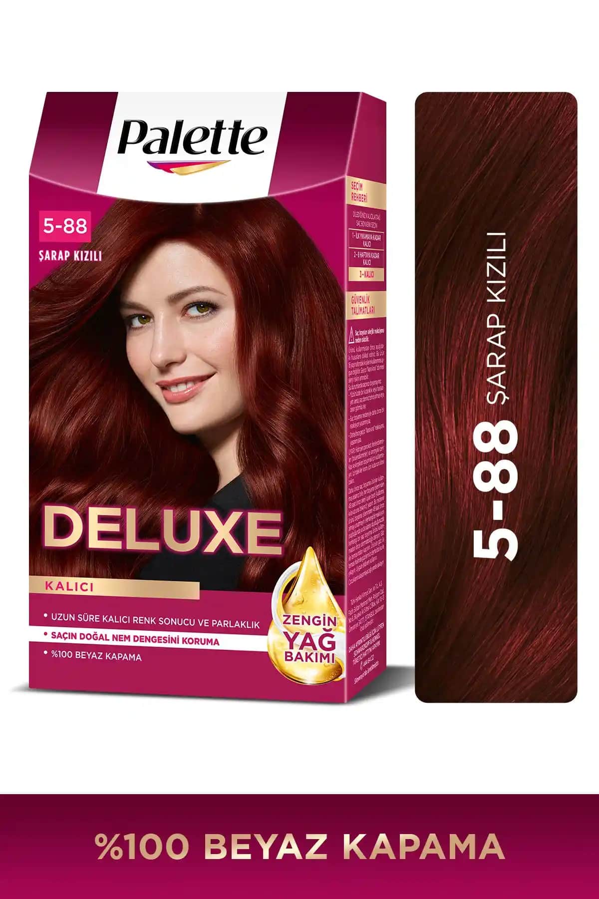 Palette Deluxe 5-889 ve Sea Color 4/65 Şarap Kızılı Saç Boyası Karşılaştırması