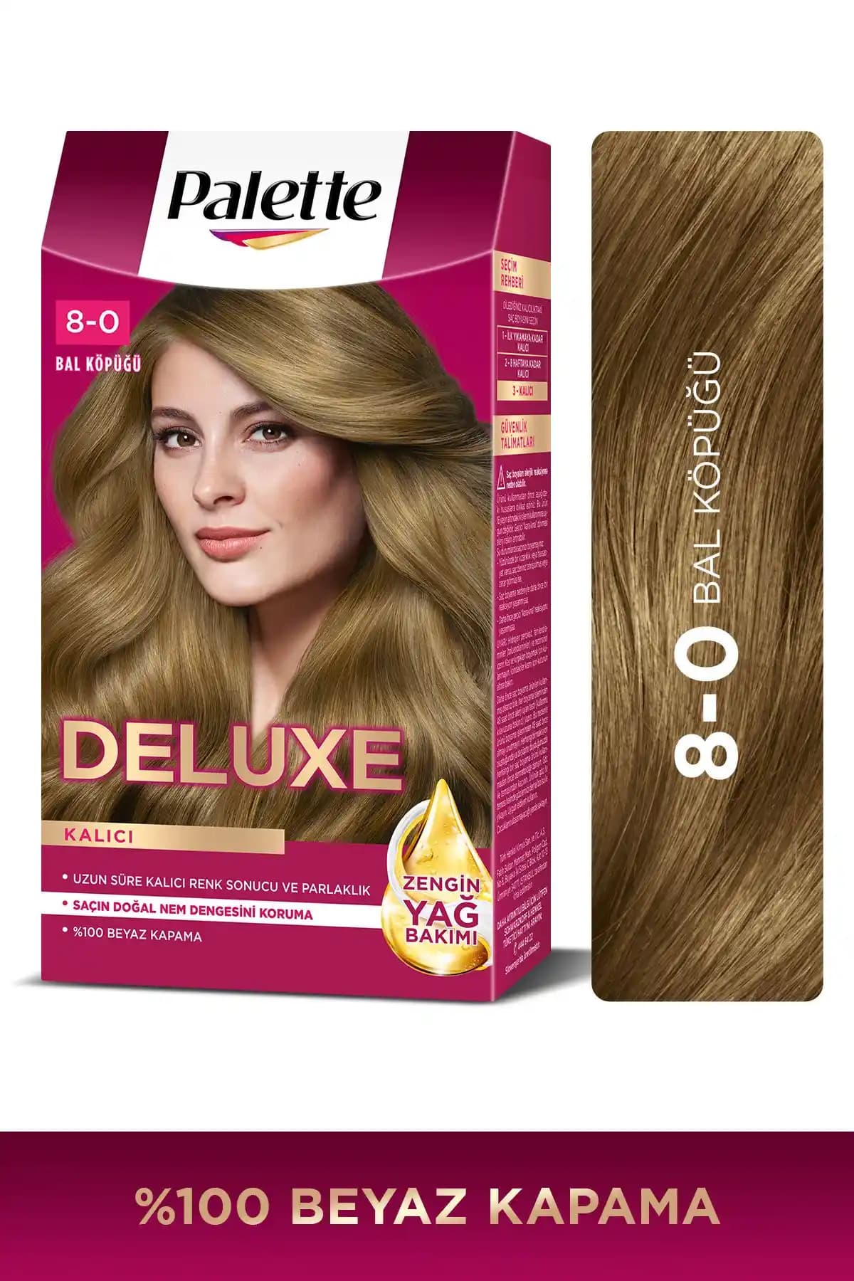 Palette Deluxe 8-0 Bal Köpüğü Saç Boyası - Doğal ve Uzun Süre Kalıcı Renk Çözümü