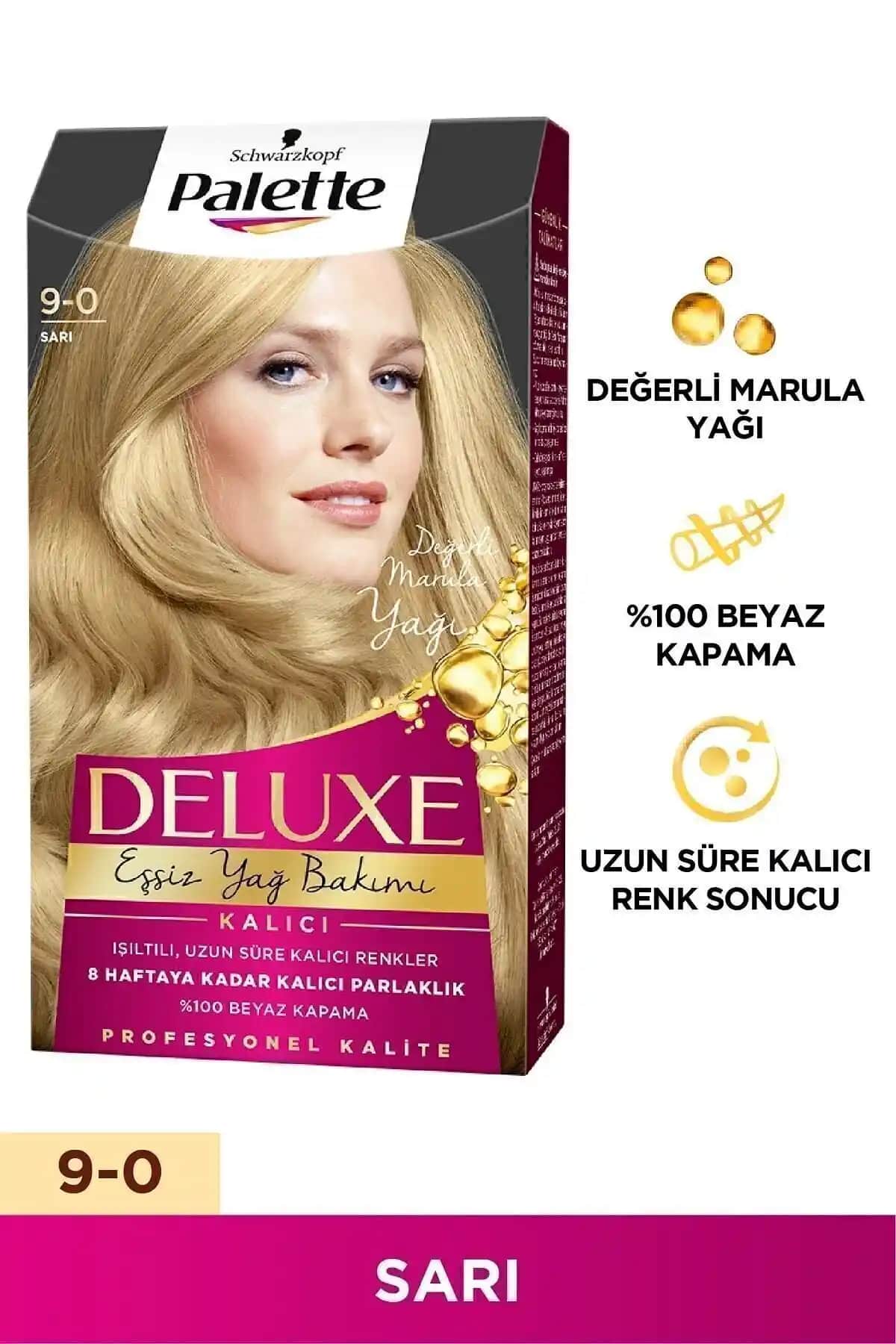Palette Deluxe 9-0 Sarı Saç Boyası: Parlak ve Kalıcı Sarı Tonu için Güvenilir Seçenek