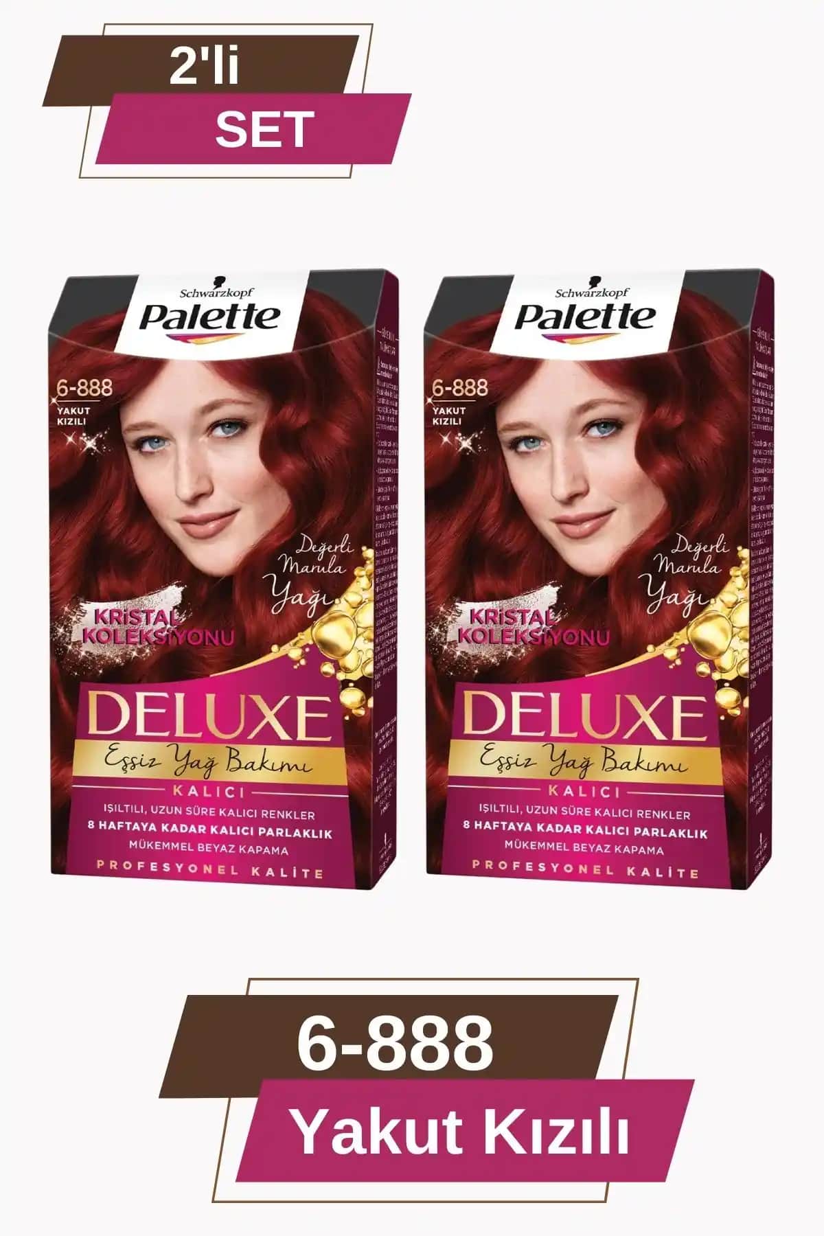 Palette Deluxe Yakut Kızılı ve Parlak Bakır Saç Boyası Karşılaştırması