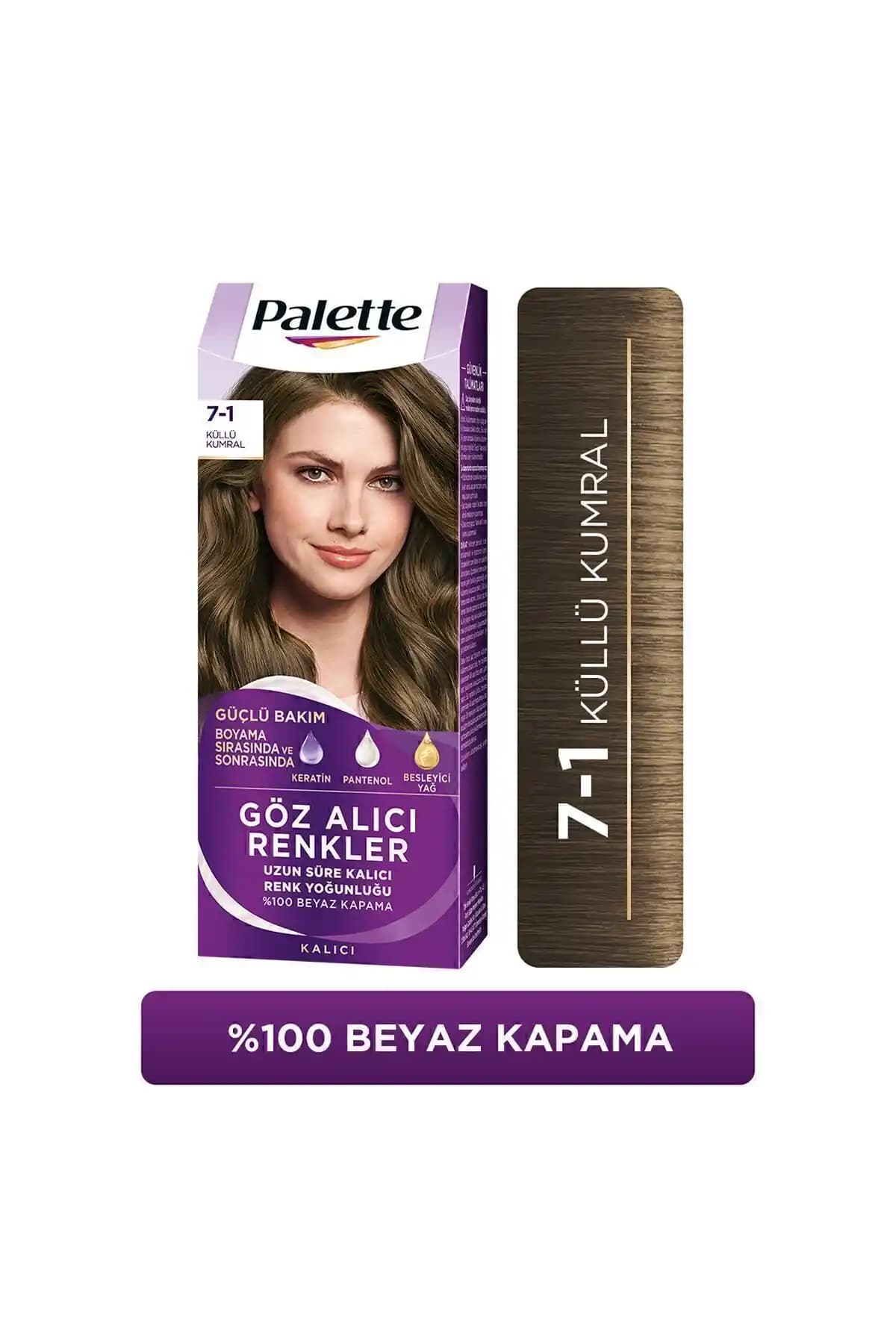 Palette Göz Alıcı Renkler Küllü Kumral 7.1 ve Siyah Saç Boyası Karşılaştırması