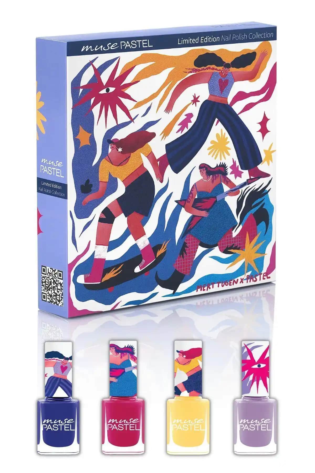 Pastel Muse X Mert Tugen Oje Seti: Canlı Renkler ve Yüksek Parlaklık Özellikleriyle