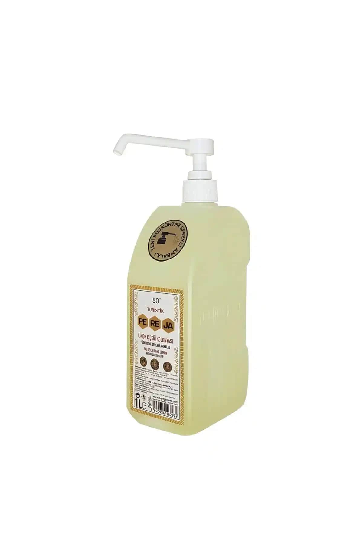 Pereja Limon Kolonyası 1 Lt Pompalı Ferahlatıcı ve Hijyenik Temizlik Ürünü