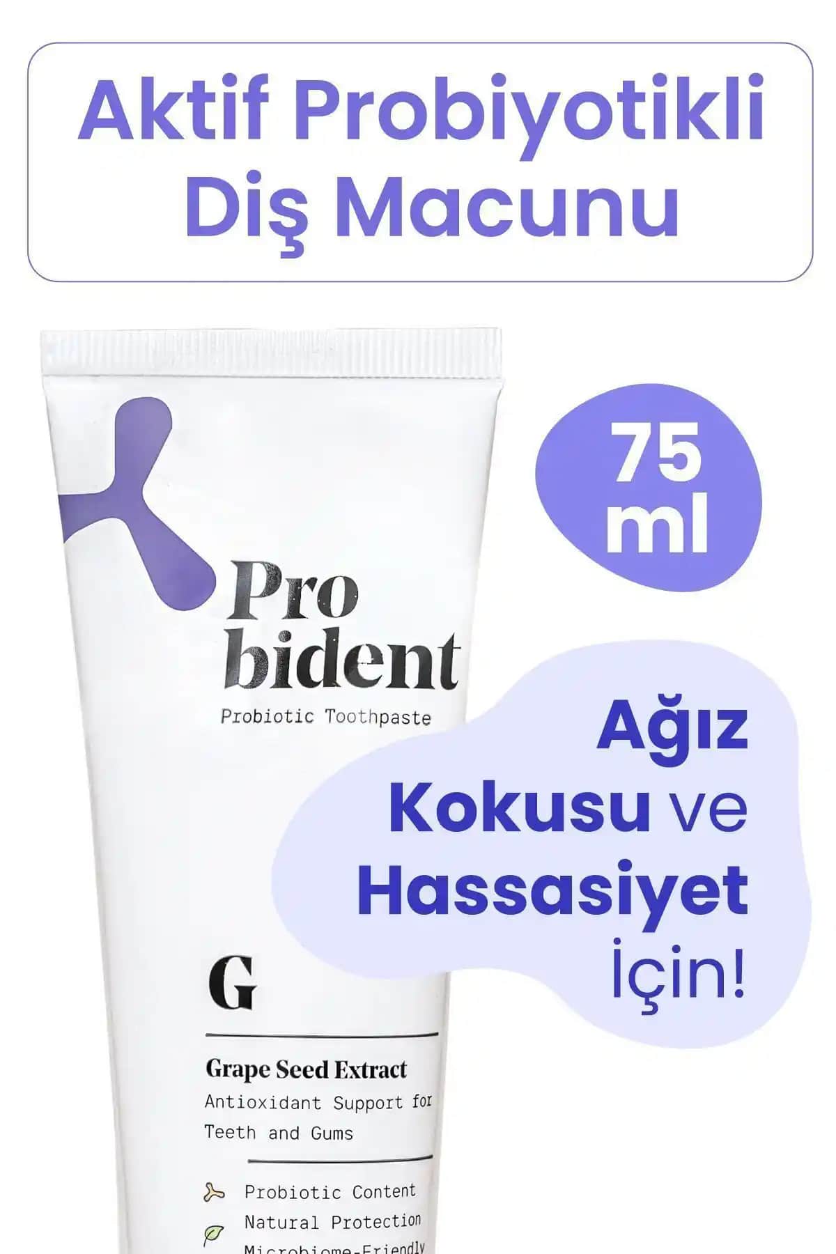 Probident Aktif Probiyotik Doğal Florürsüz Diş Macunu ile sağlıklı ve ferah bir ağız yapısı sağlayın