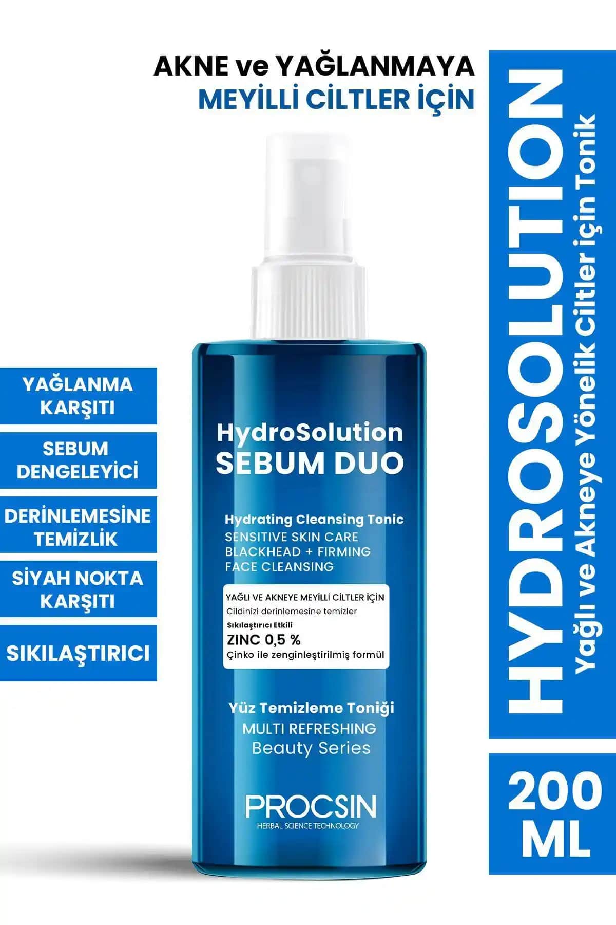 Procsin Hydrosolution Yağlı ve Akneye Eğilimli Ciltler İçin Güçlü Tonik Ürünü