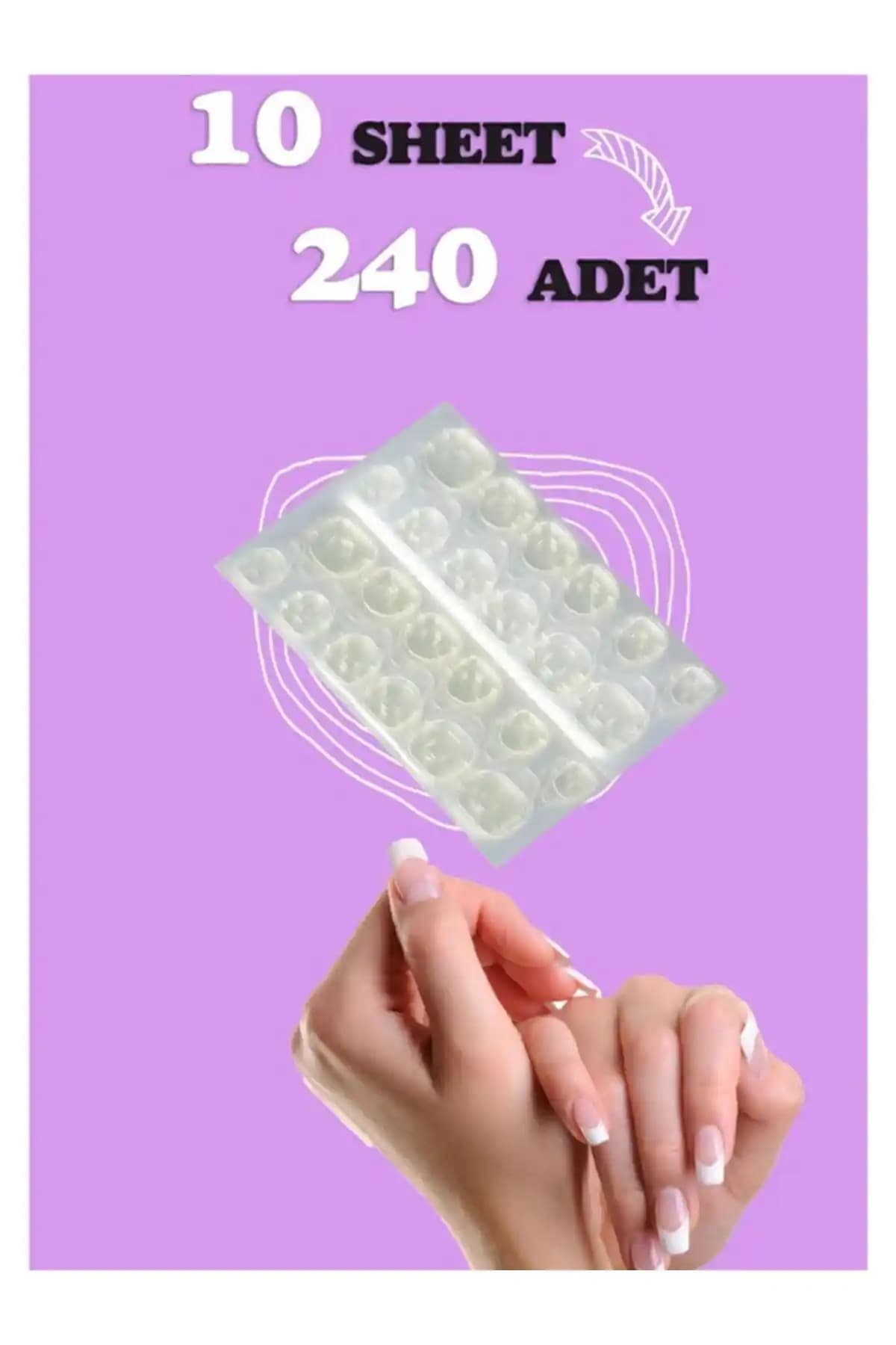 Protez Tırnak Yapıştırıcısı 240 Adetlik Paket ile Güçlü ve Kolay Kullanım