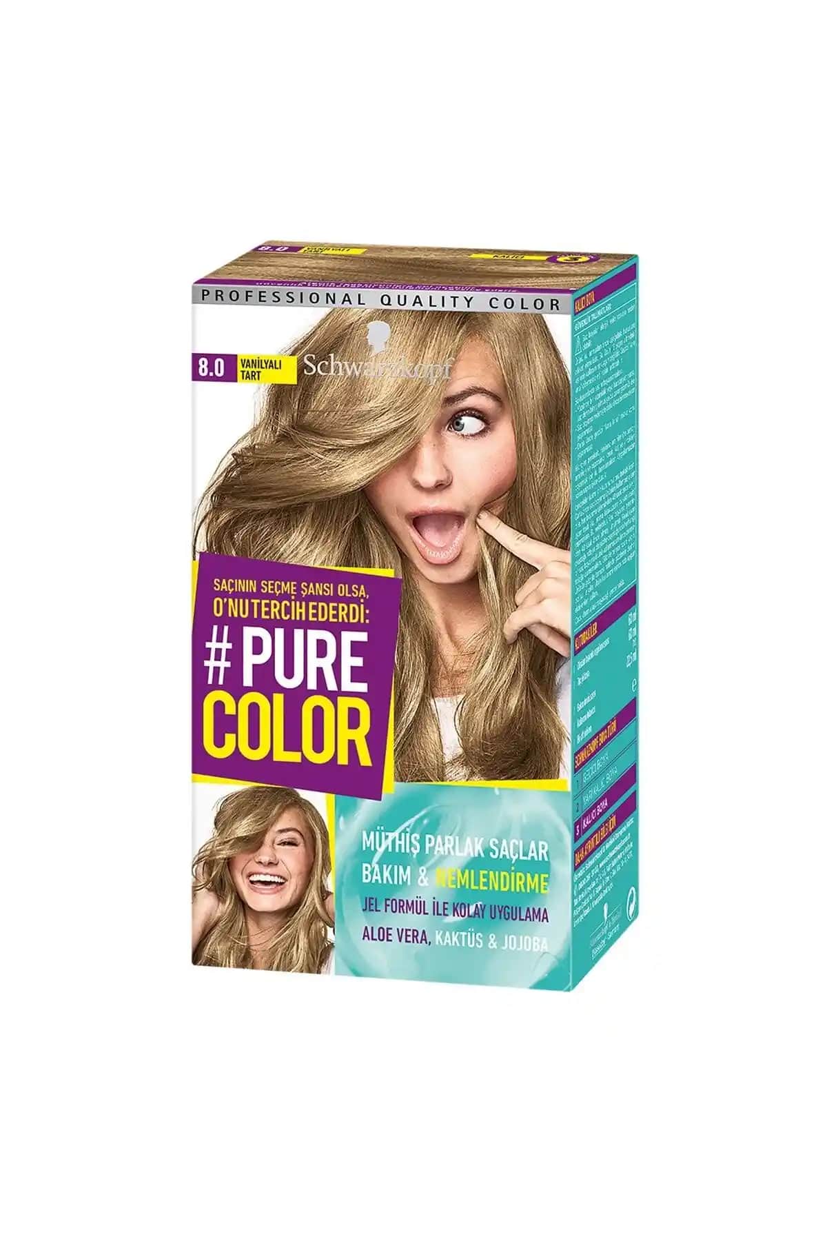 Pure Color 8-0 Vanilyalı Tart: Uzun Süre Kalıcı ve Canlı Sarı Saç Boyası Ürünü