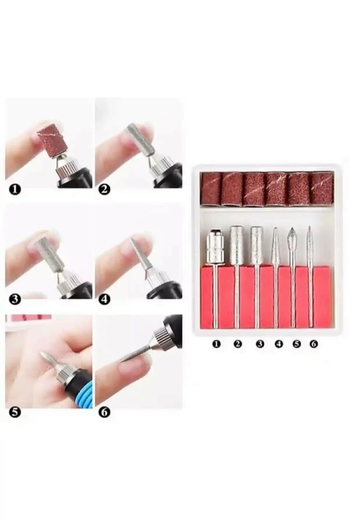 PURİTY Freze Makinesi ve 6'lı Freza Uç Seti: Çok Yönlü Tırnak ve Cilt Bakım Aracı