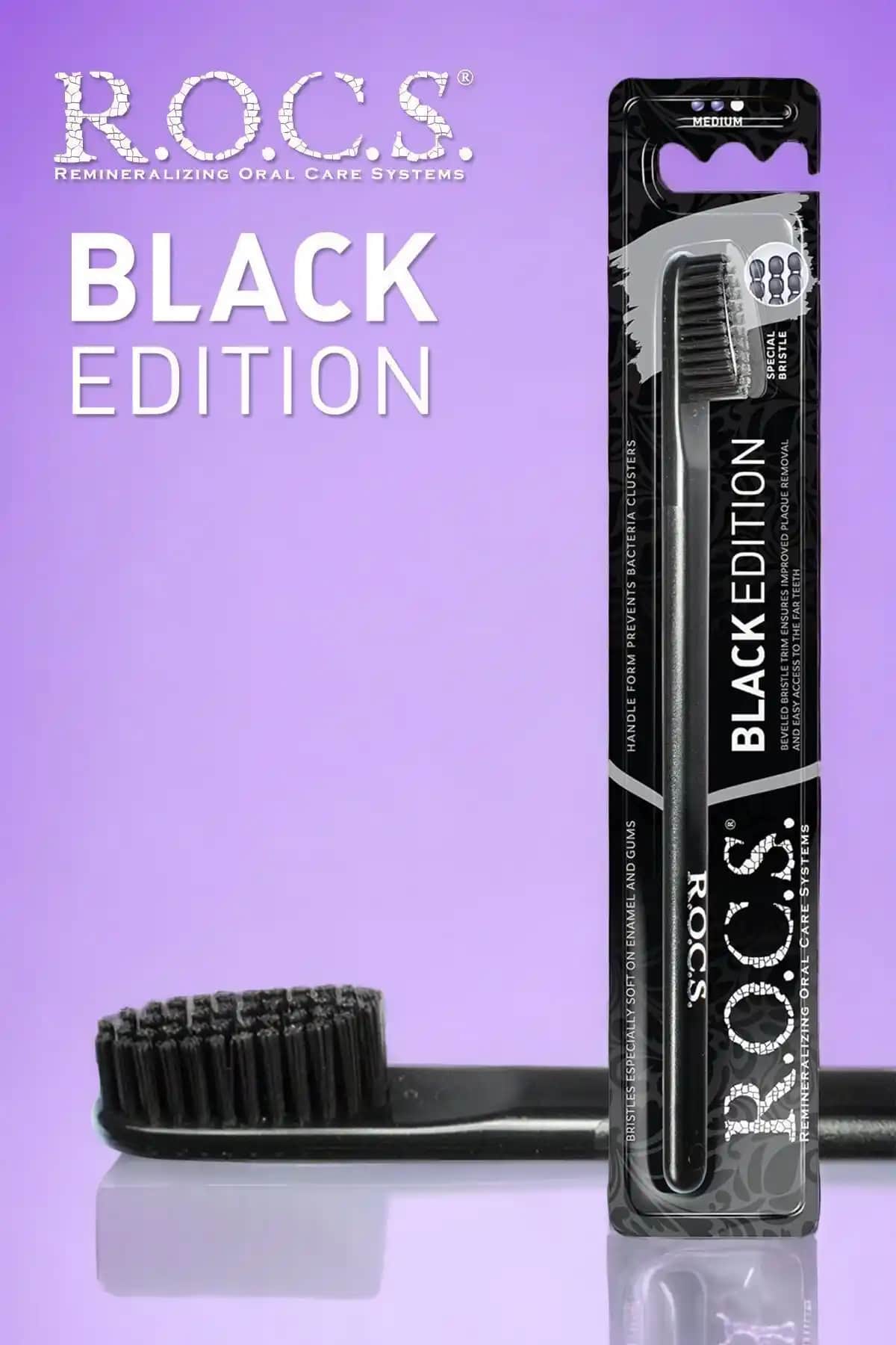 R.O.C.S. Black Edition Beyazlatıcı Diş Fırçası: Şık Tasarım ve Etkili Temizlik Özellikleri