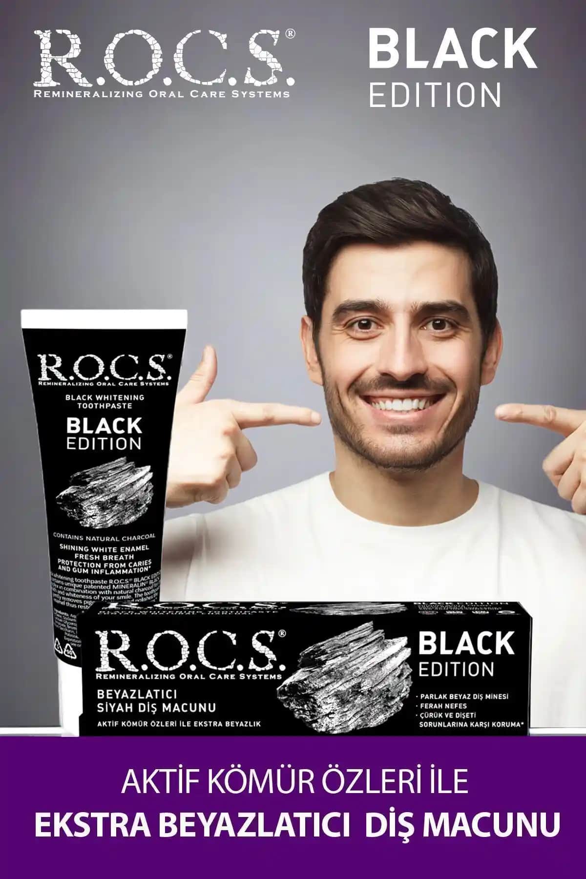 R.O.C.S. Black Edition Beyazlatıcı Diş Macunu: Güvenli ve Etkili Gülüş İçin Üstün Performans