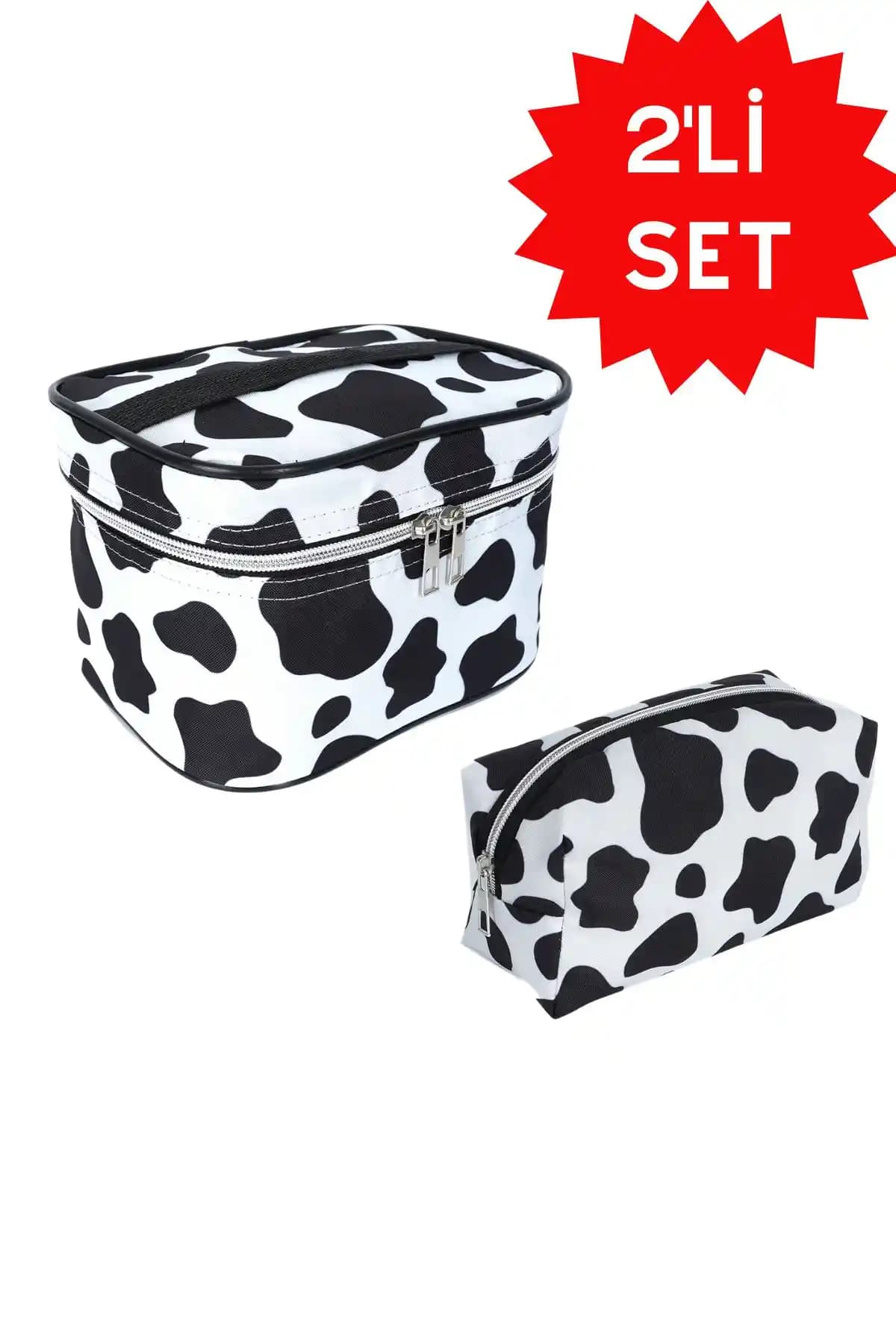 RELIANCE 2'li Makyaj Çantası Seti: Şık ve Kullanışlı Seyahat ve Günlük Kullanım