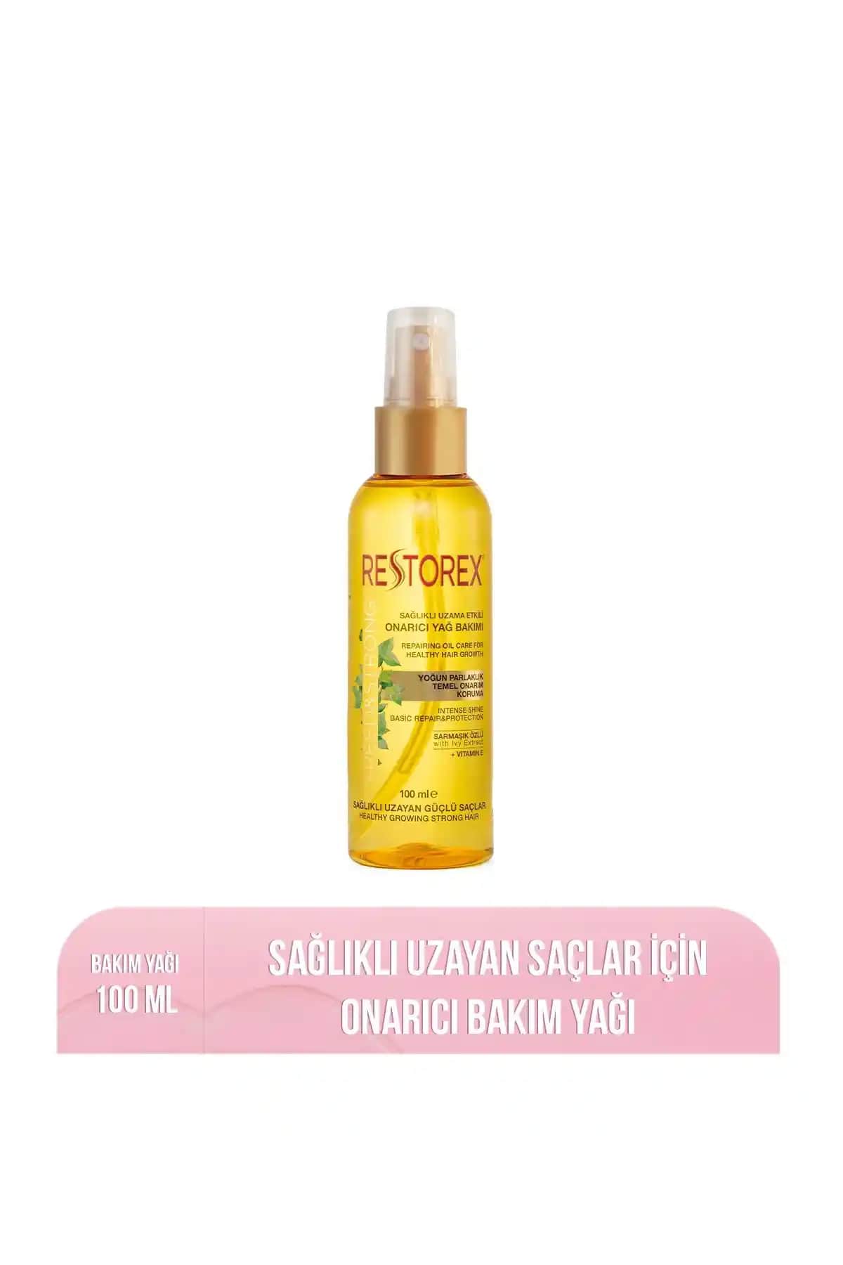 Restorex Saç Bakım Yağı Doğal İçeriği ve Saç Uzamasına Destek Sağlayan Formül