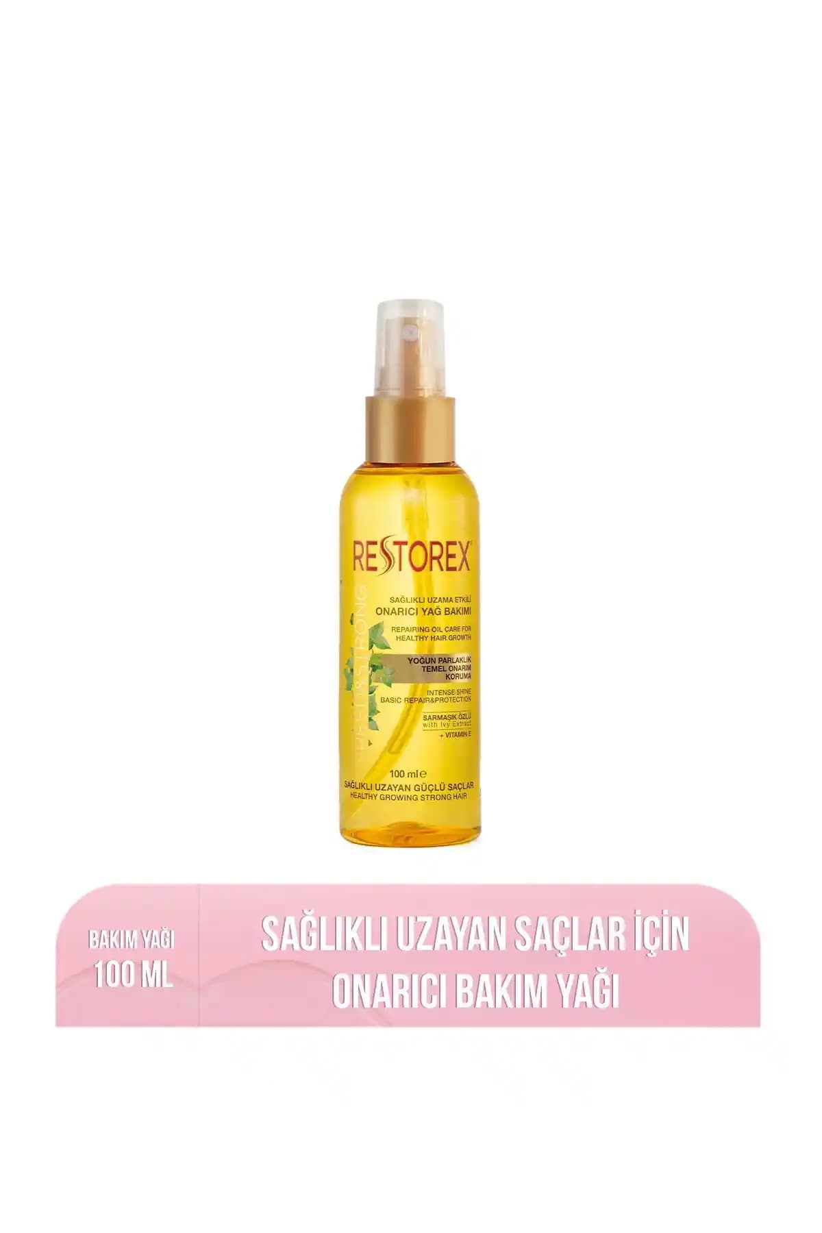 Restorex Saç Bakım Yağı Doğal İçeriği ve Saç Uzamasına Destek Sağlayan Formül