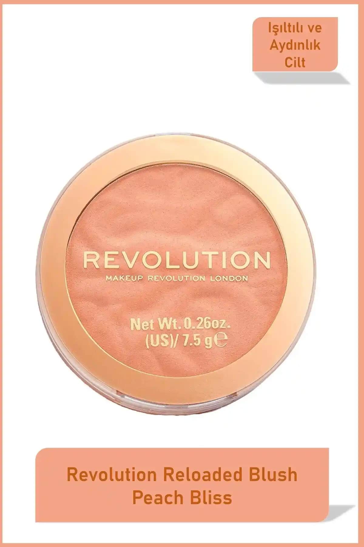 Revolution Reloaded Blush Peach Bliss Doğal Görünüm İçin Hafif ve Kaliteli Allık