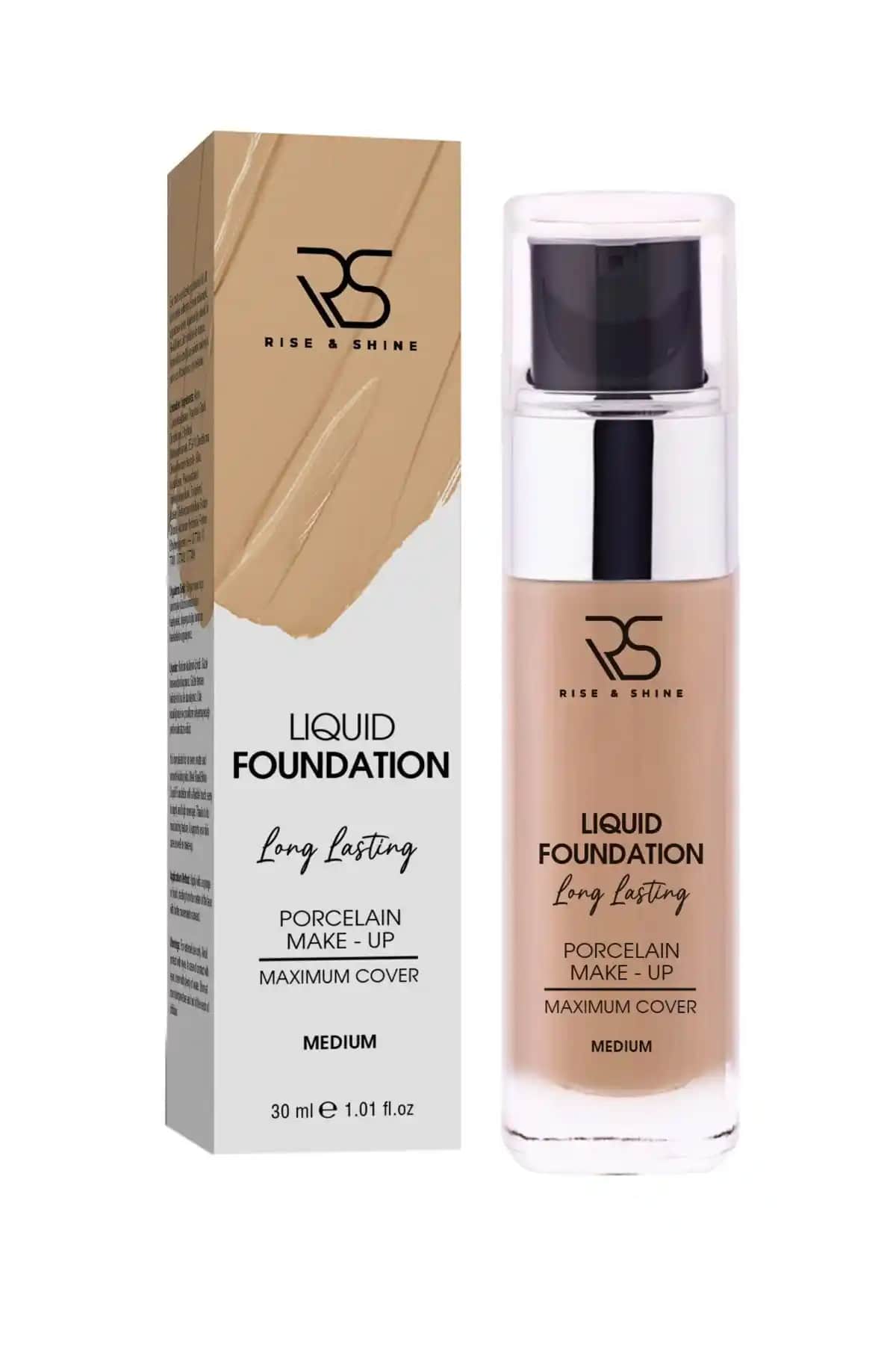 Rise and Shine Liquid Foundation Medium: Yüksek Kapatıcılık ve Doğal Mat Bitişli Fondöten