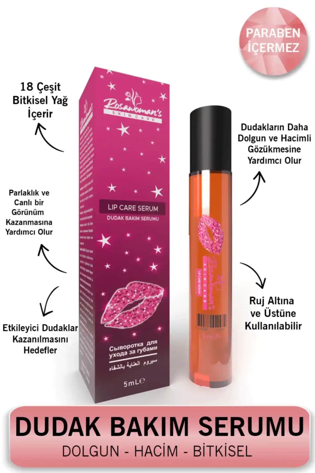 Rosawomans Dudak Dolgunlaştırıcı Lip Care Serum İncelemesi ve Kullanıcı Yorumları
