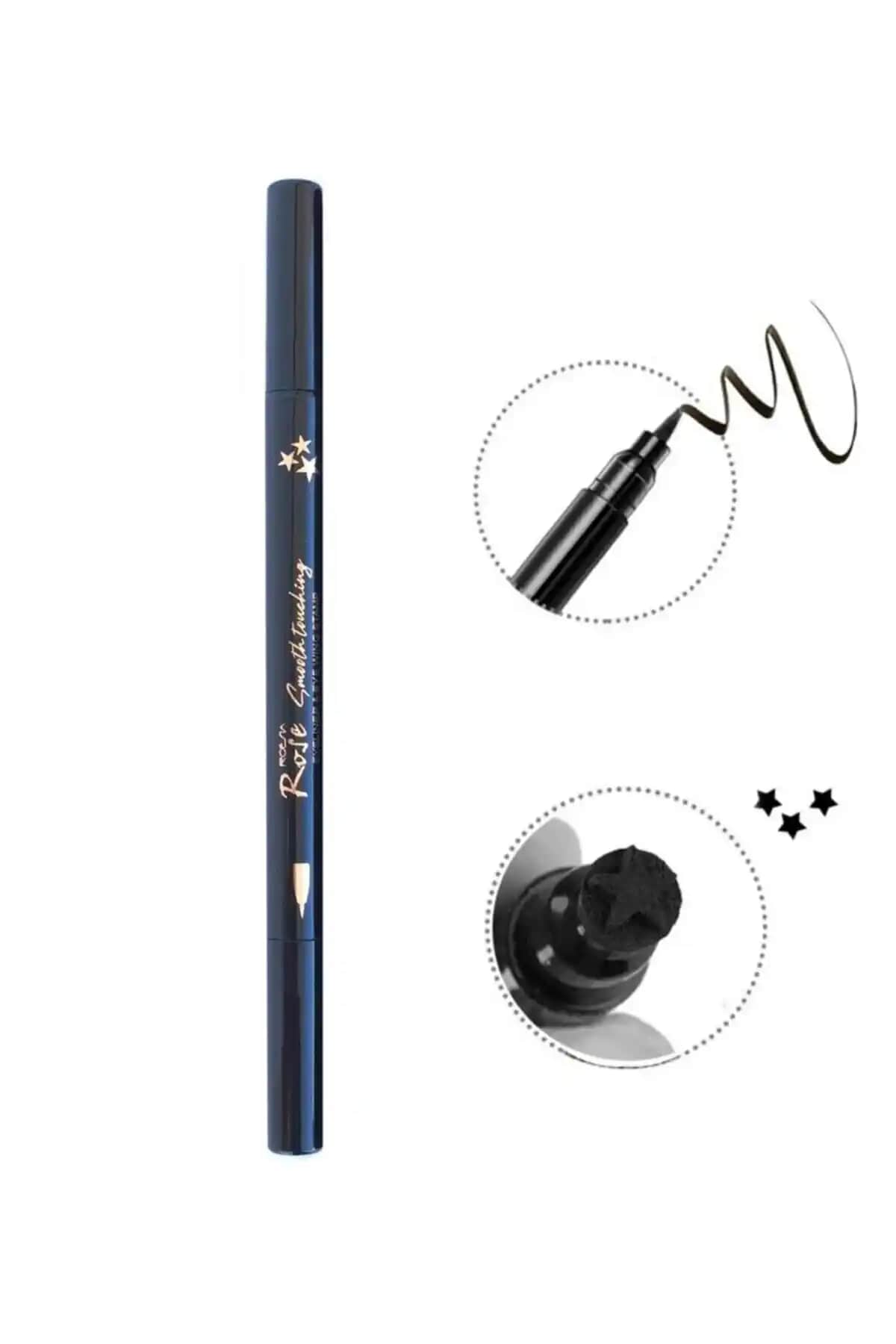Rose Çift Uçlu Yıldız Desenli Eyeliner: Şık ve Dayanıklı Göz Kalemi Ürünü