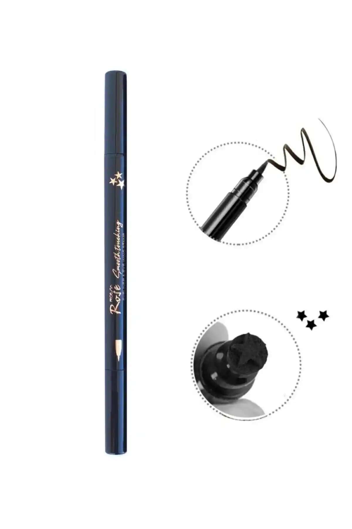 Rose Çift Uçlu Yıldız Desenli Eyeliner: Şık ve Dayanıklı Göz Kalemi Ürünü