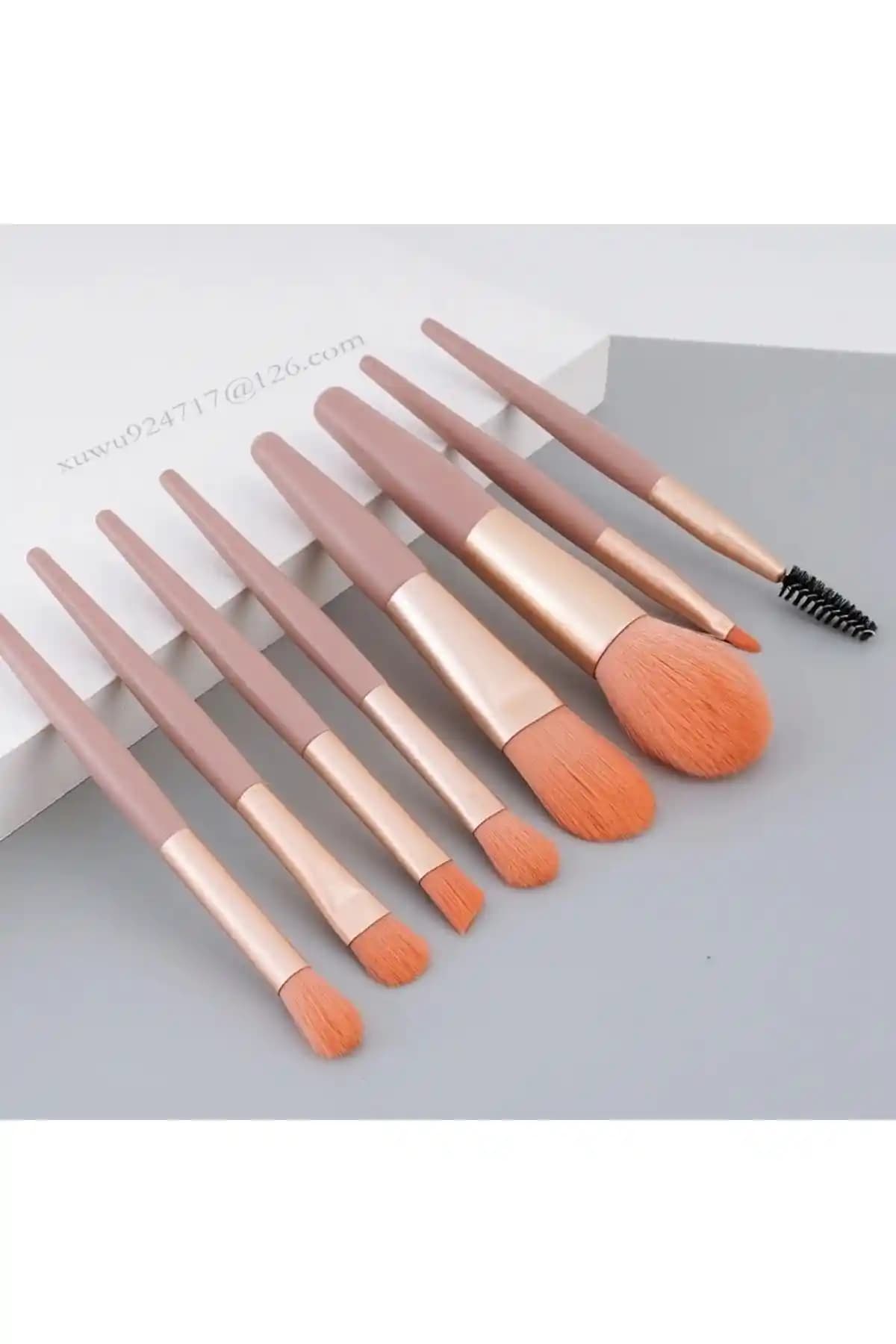 ROWENAROSE 8 Parçalı Profesyonel Yumuşak Makyaj Fırça Seti Günlük ve Profesyonel Kullanım İçin