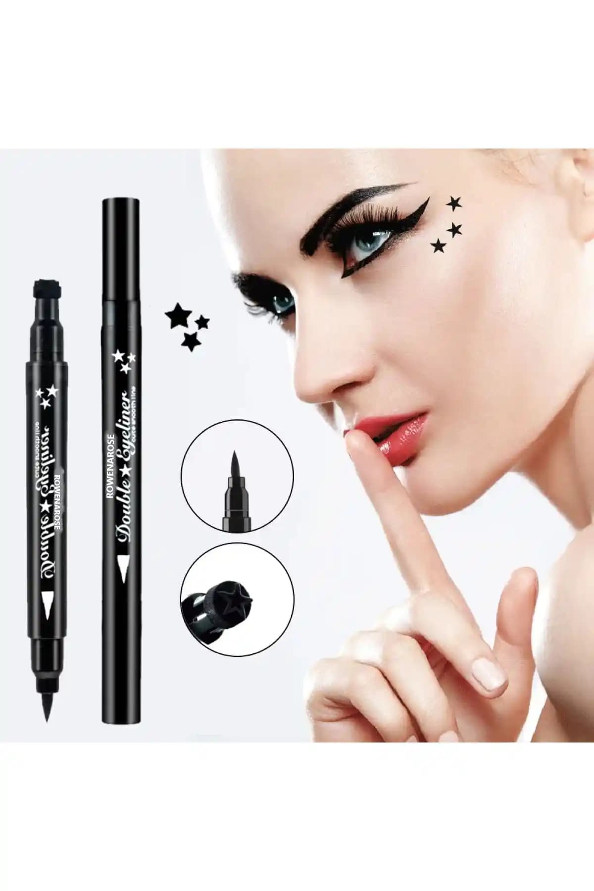 ROWENAROSE Yıldız Desenli Çift Taraflı Kalem Eyeliner ile Şık ve Dayanıklı Göz Makyajı