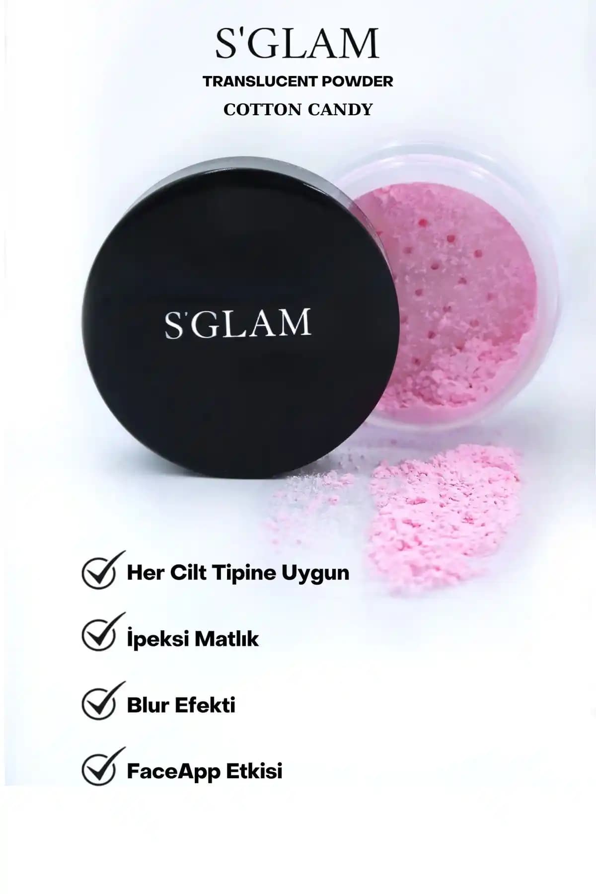 S'GLAM PINK Transparan Pudra: Doğal ve Kalıcı Makyaj İçin Uygun Çözüm