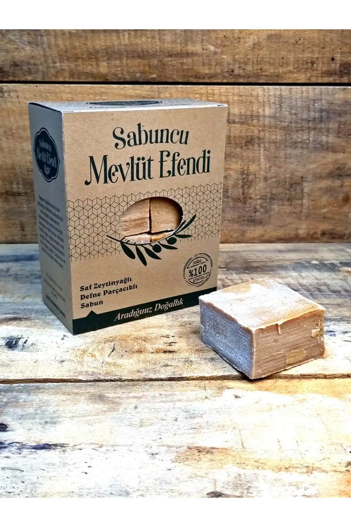 Sabuncu Mevlüt Efendi Saf Zeytinyağlı Defne Parçacıklı Sabun Doğal Temizlik ve Bakım Ürünü