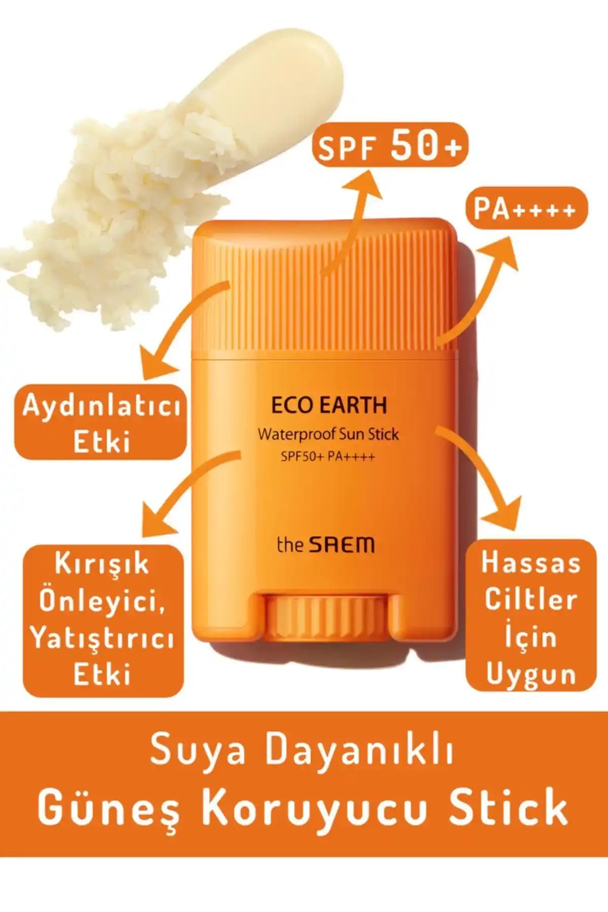 Saem Suya Dayanıklı Güneş Koruyucu Stick SPF 50+ Aktif Yaşam İçin Uygun