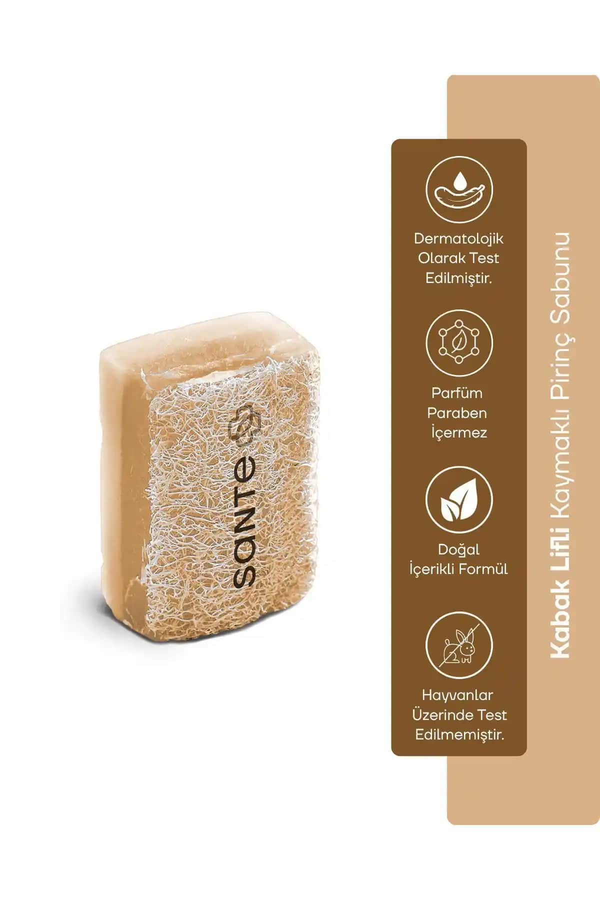 SantePlus Kabak Lifli Kaymaklı Pirinç Sabunu ile Doğal ve Derinlemesine Cilt Temizliği