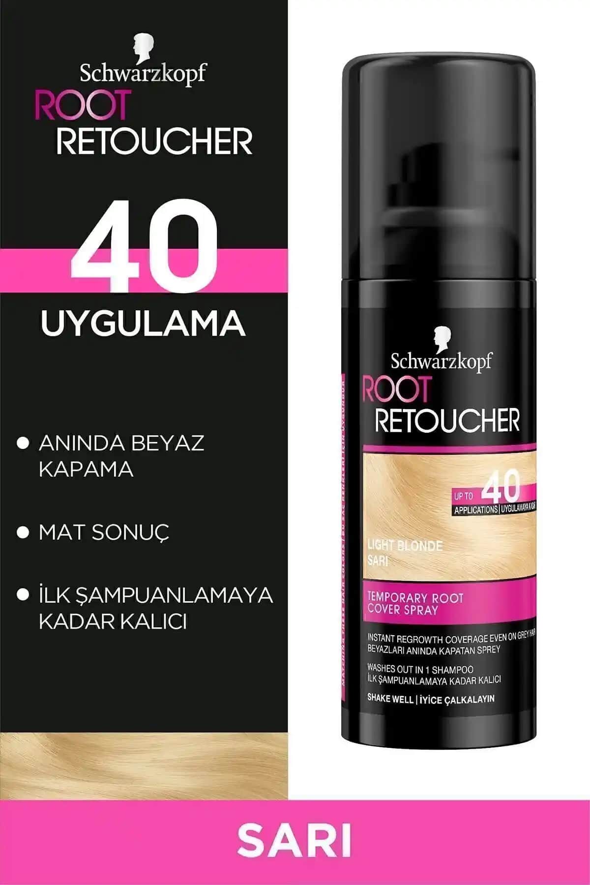 Schwarzkopf Root Retoucher Beyazları Anında Kapatan Sprey Saç Boyası 120 ml