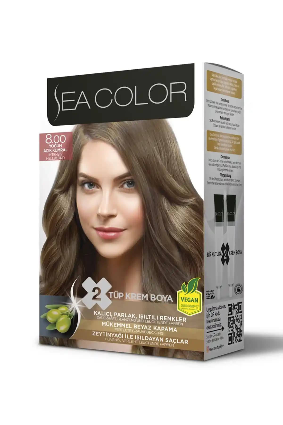 Sea Color 8.00 Yoğun Açık Kumral Set Boyası: Doğal ve Kalıcı Saç Renkleri İçin Güvenilir Ürün